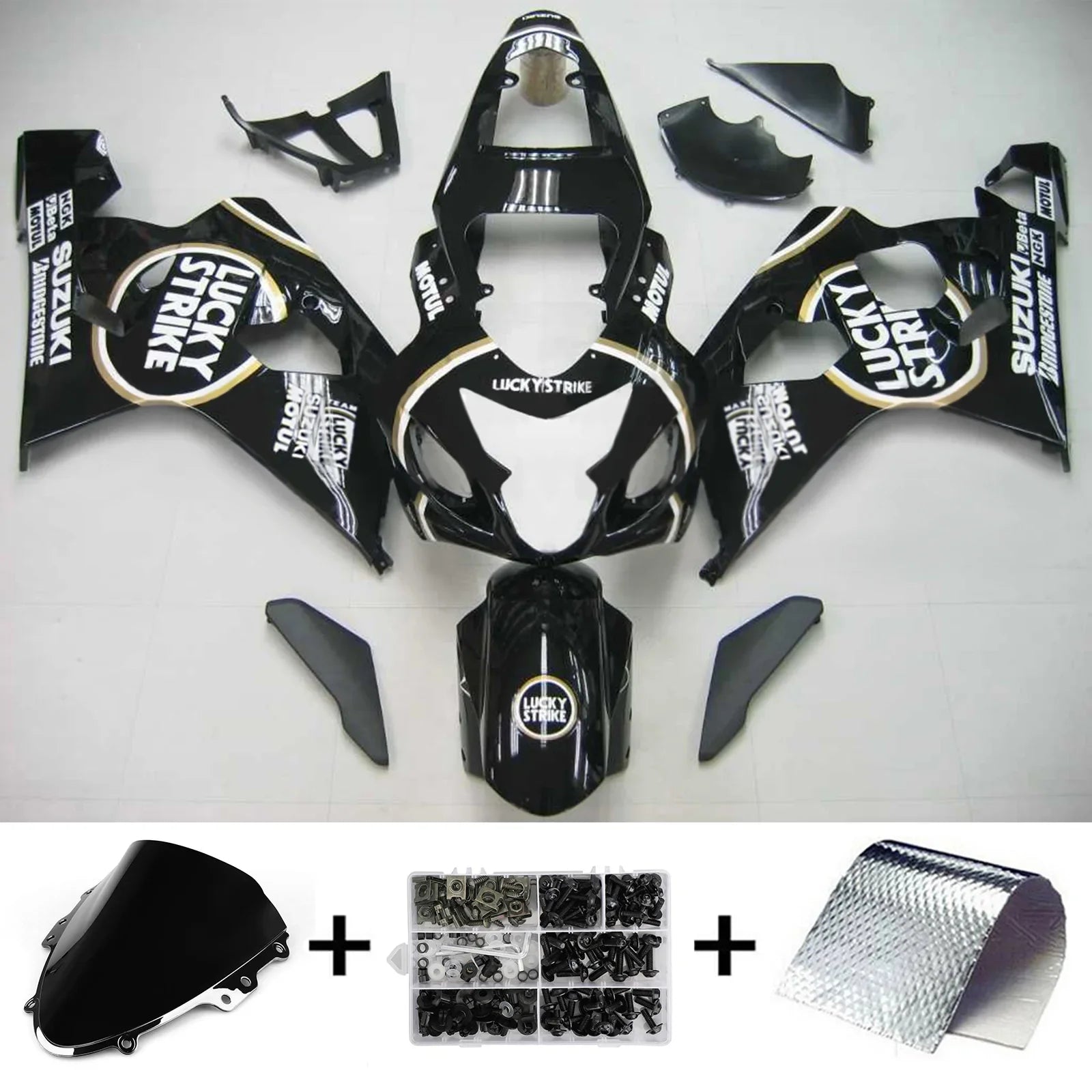 Amotopart Suzuki GSXR 600/750 2004-2005 Kit carena carrozzeria in plastica ABS