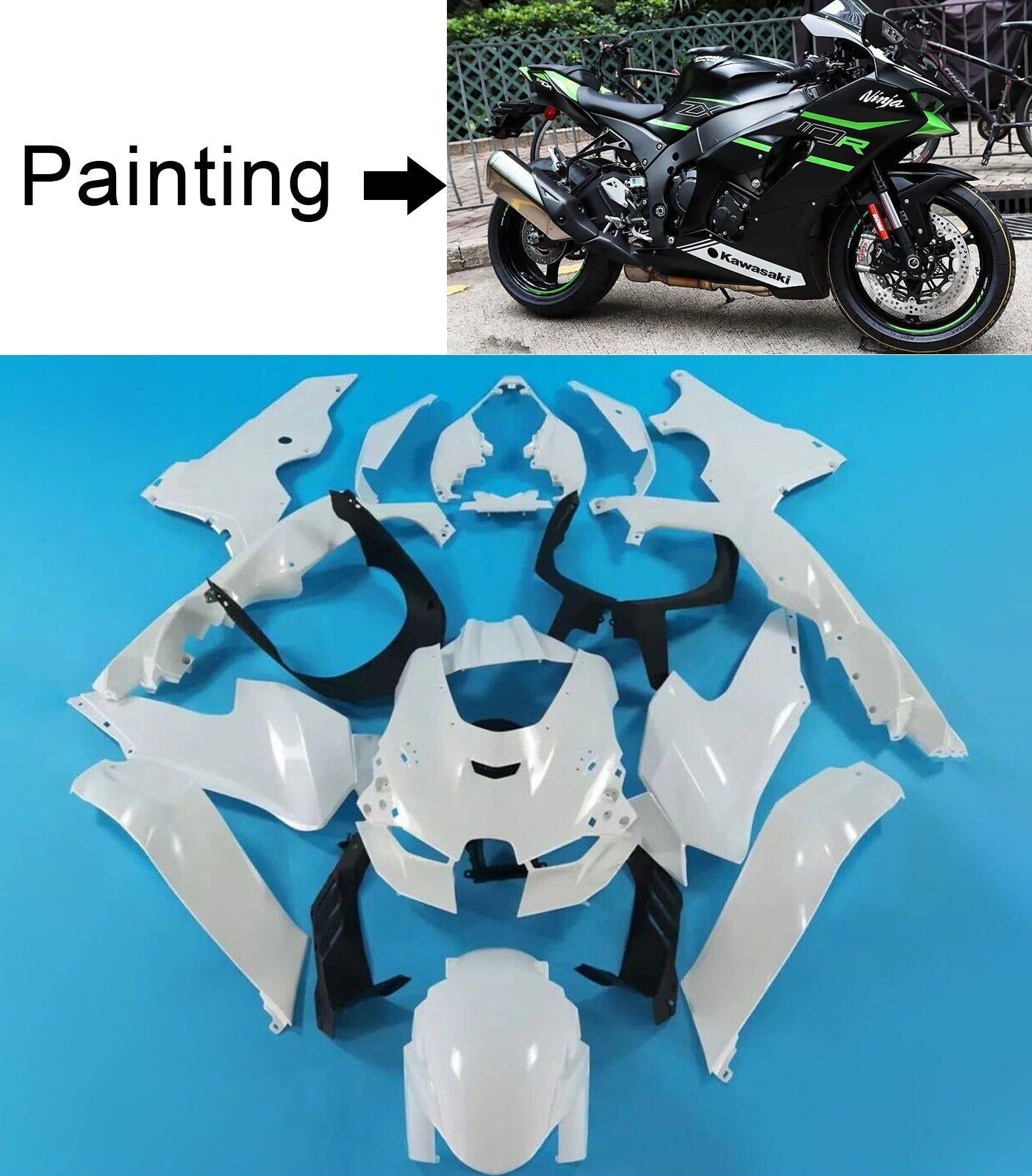 Amotopart Kawasaki ZX-10R ZX10R 2021-2023 komplet karoserije ABS