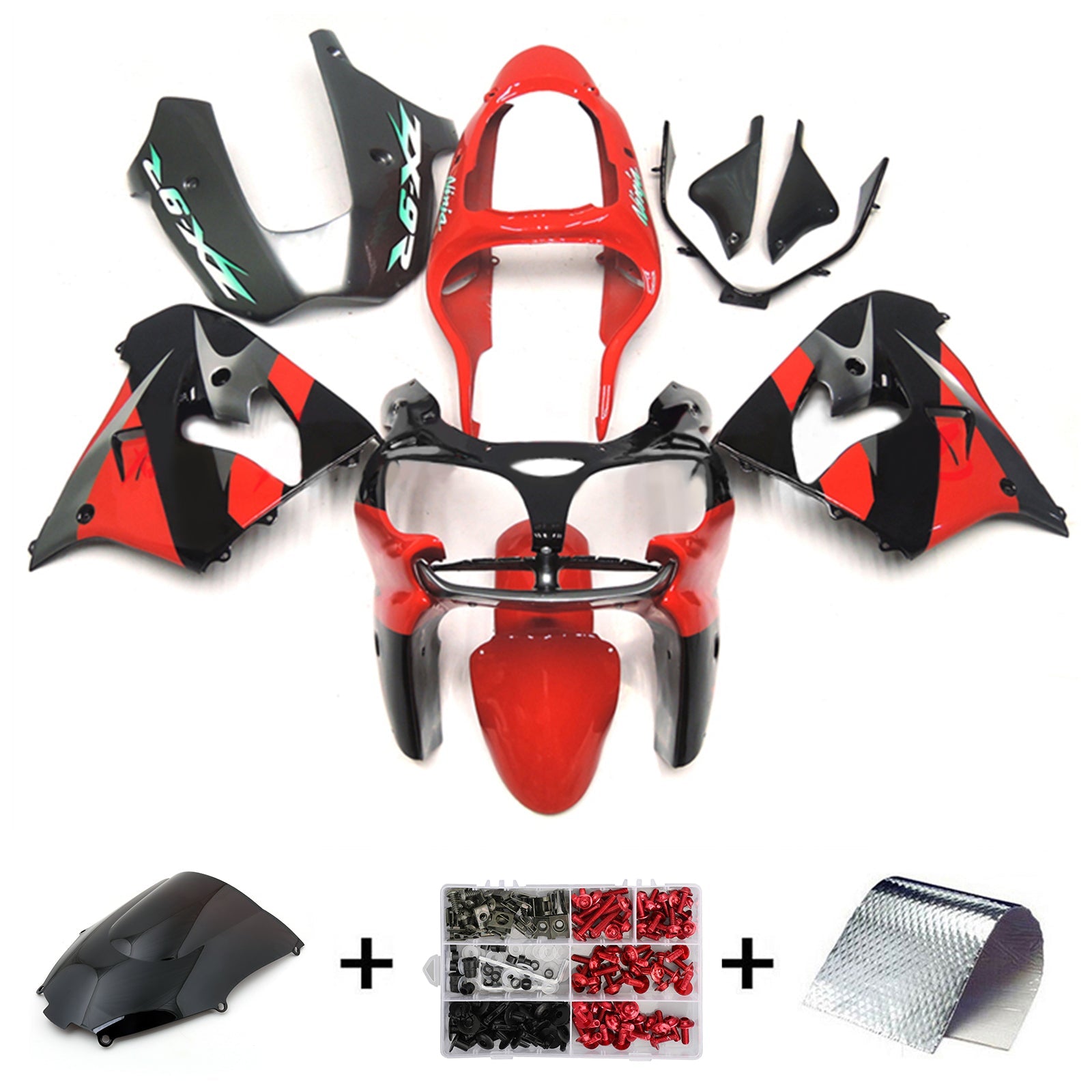 Amotopart Kawasaki ZX9R 2002-2003 ABS kunststof carrosseriekuipset