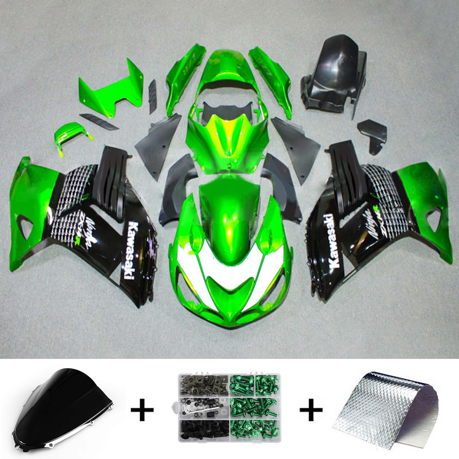 Amotopart Kawasaki ZX14R 2006-2011 ABS kunststof carrosseriekuipset