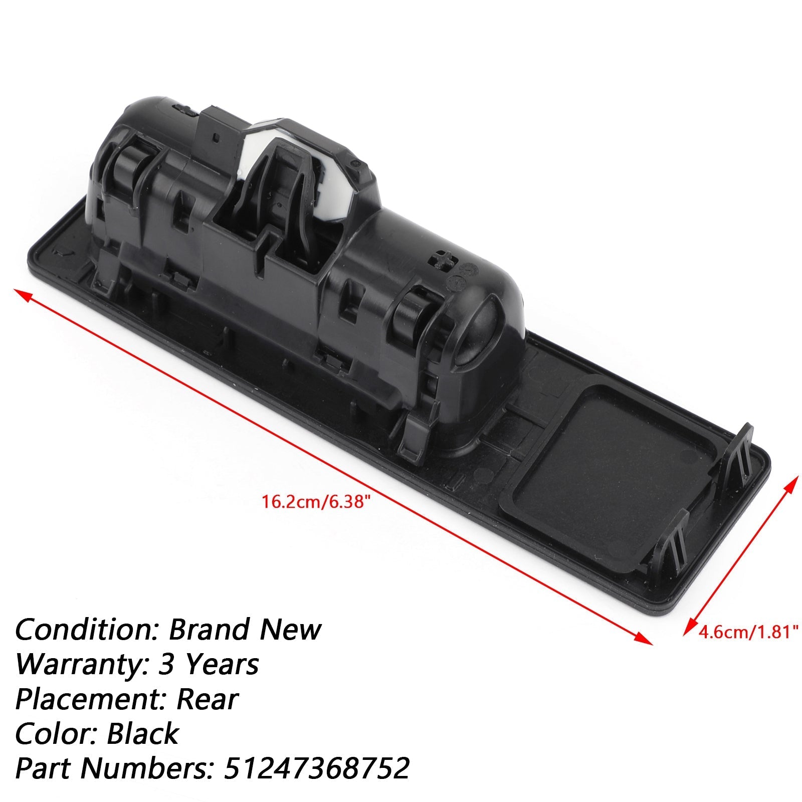 Takaluukun tavaratilan luukun kytkimen kahva 51247368752 BMW X1 X3 X5 Genericille