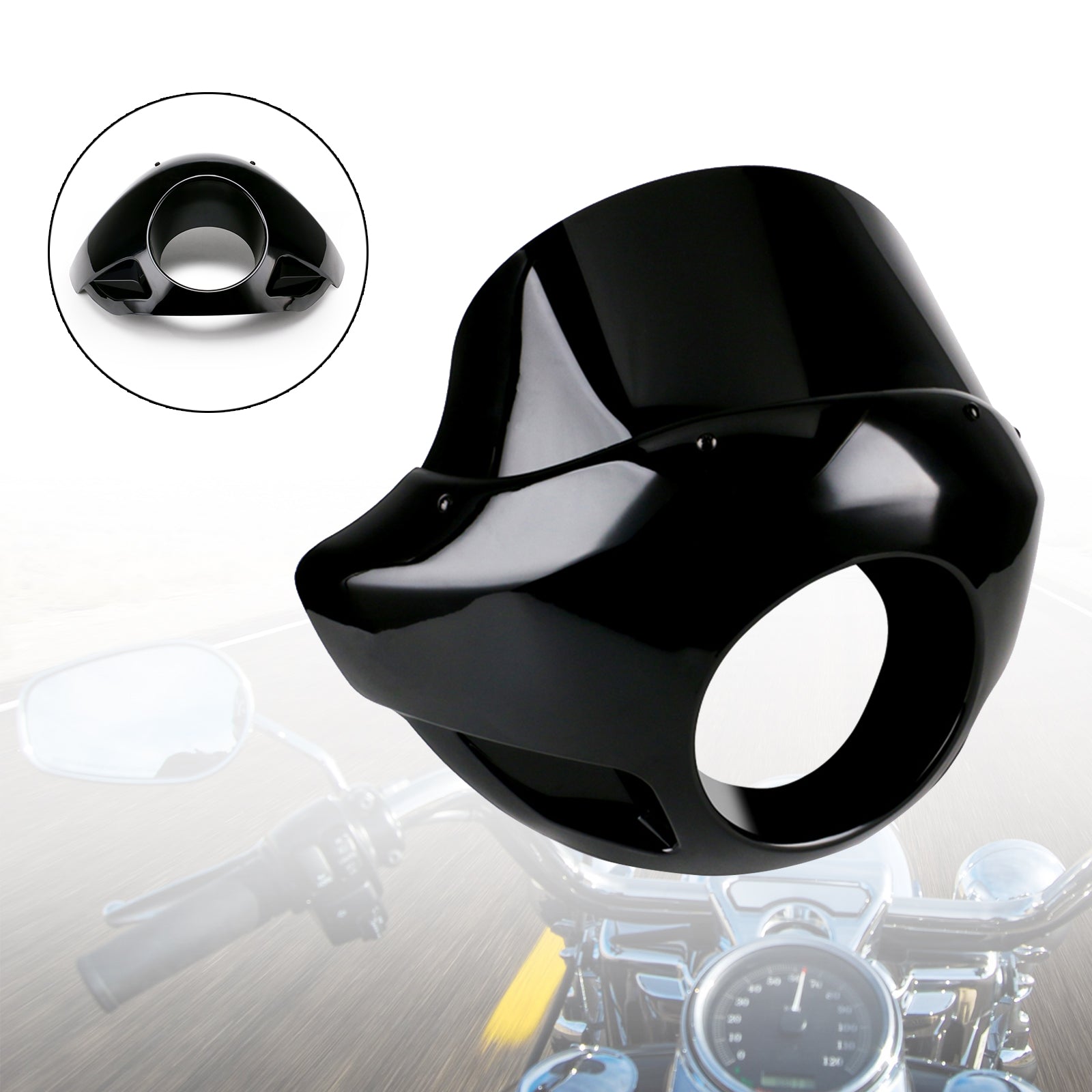 Forcelle da 35mm-49mm Fari da 5,75" Parabrezza Sportster Cupolino