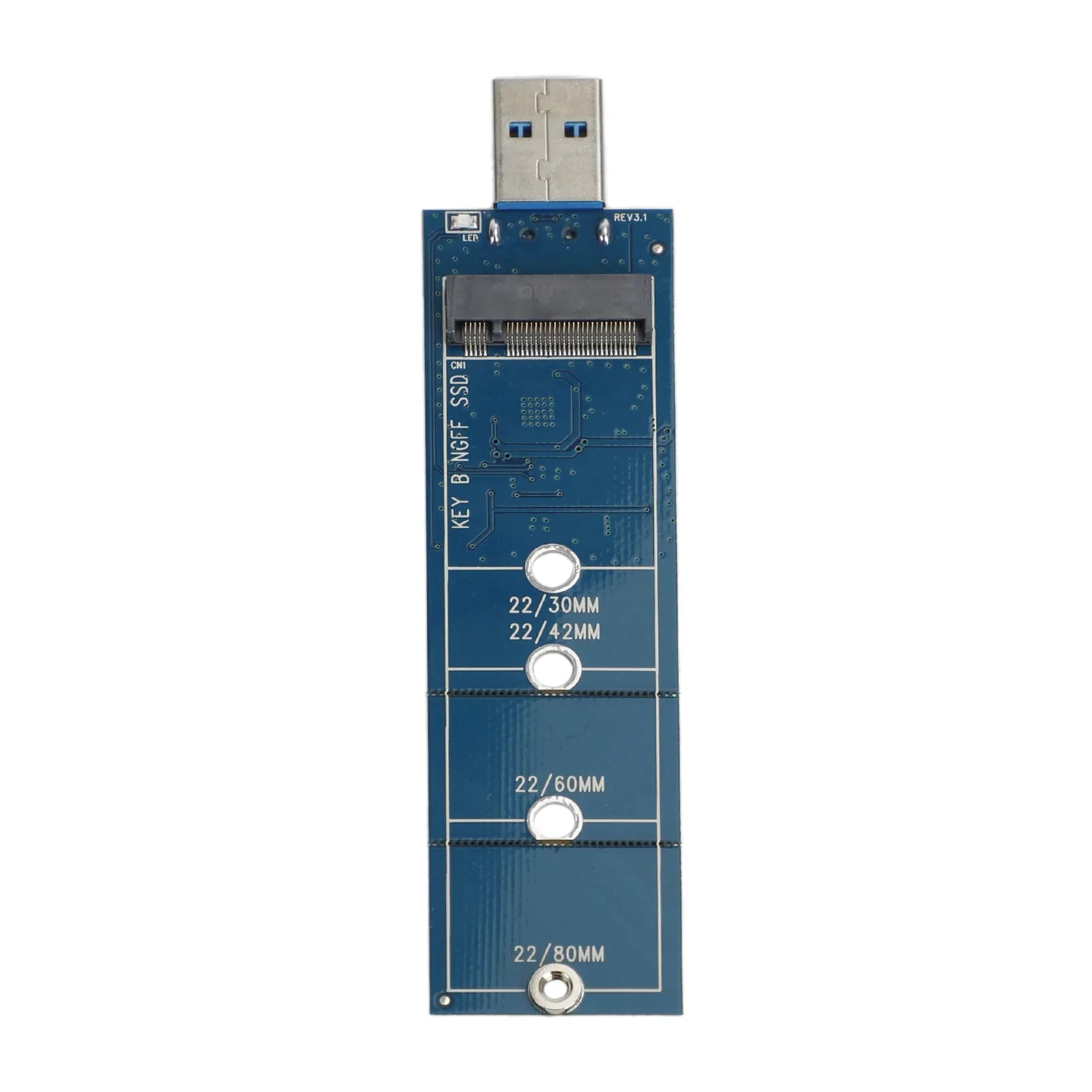 Adaptador M.2 a USB B Key M.2 SSD Adaptador Protocolo SATA para 2230 2242 2260 2280