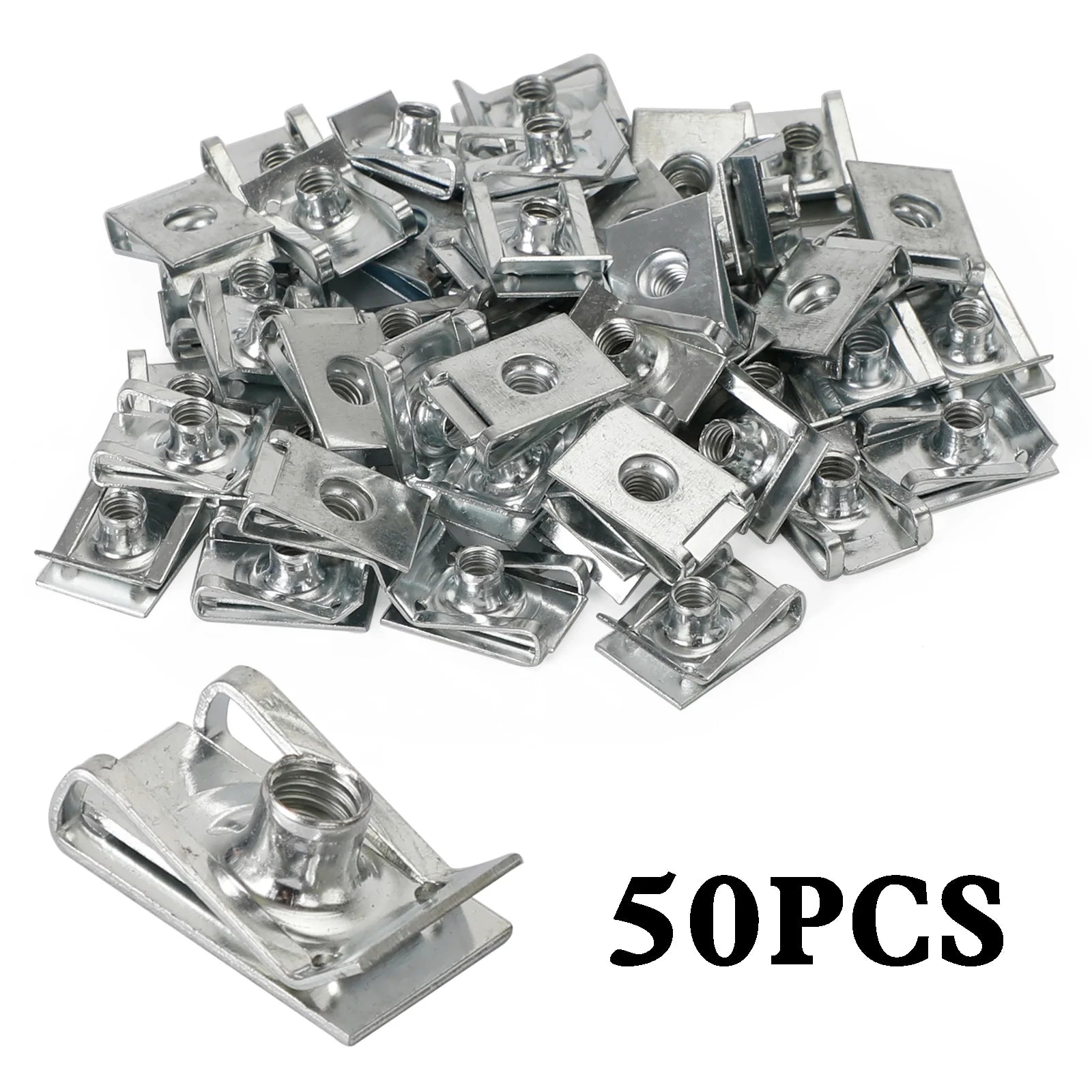 50x motorfiets Faring boutmoer verzinkt schroefclip Speedclips 6 mm voor generieke Honda