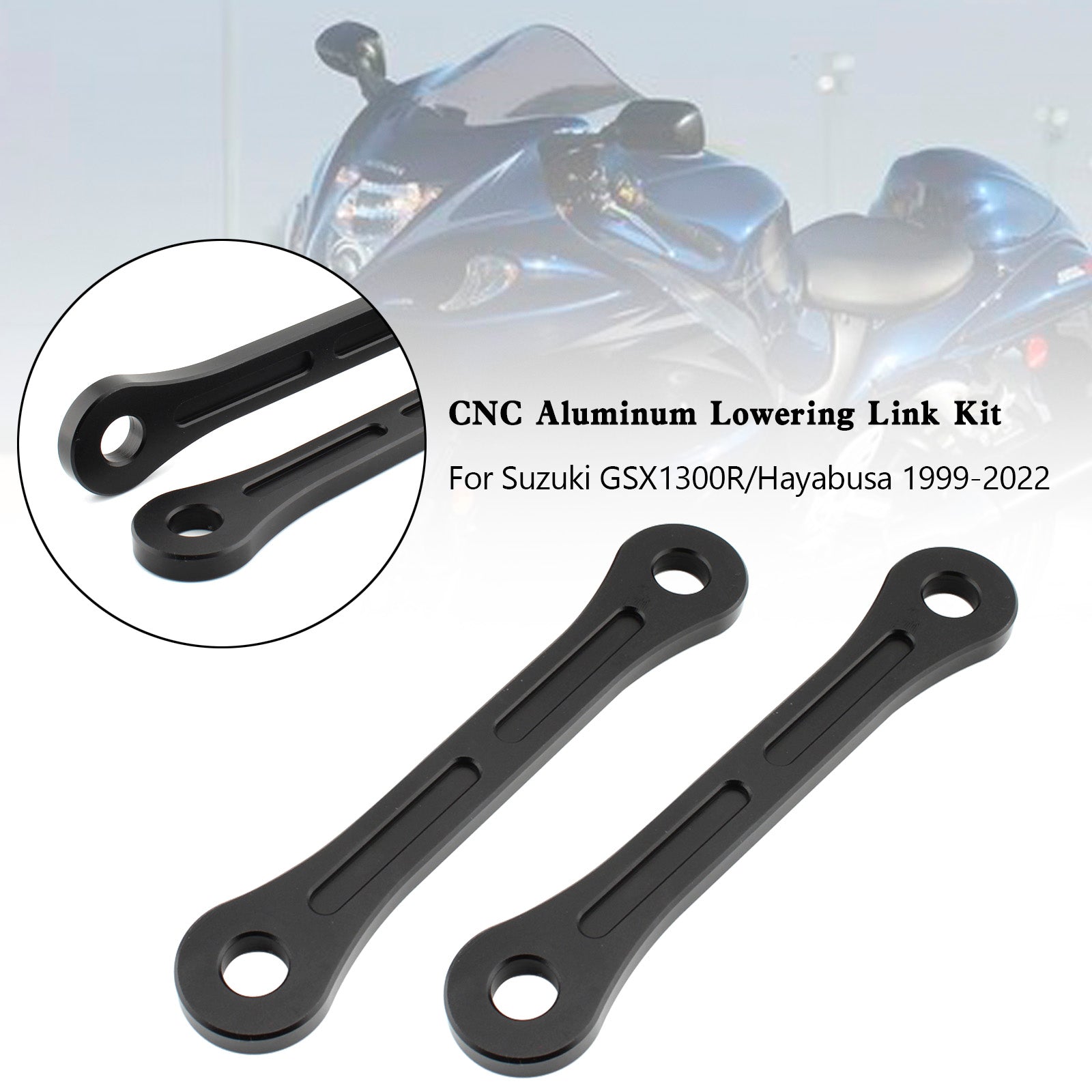 35mm 1999-2022 Suzuki GSX1300R Hayabusa GSXR 1300 Kit de lien 'abaissement CNC
