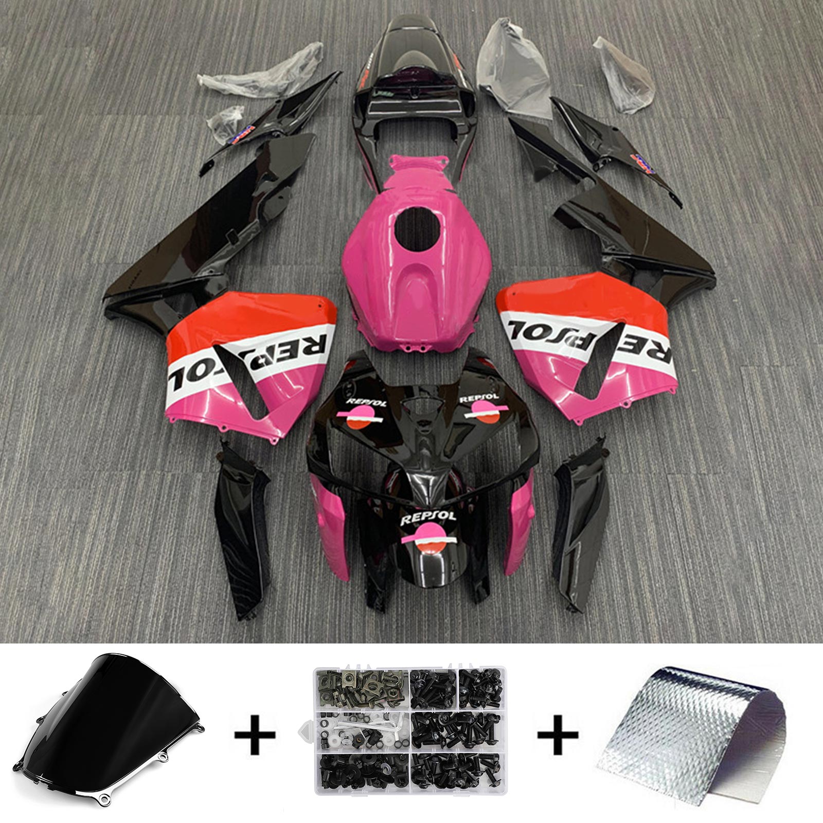 Amotopart Honda CBR600RR 2005-2006 F5 ABS muovinen korin suojasarja