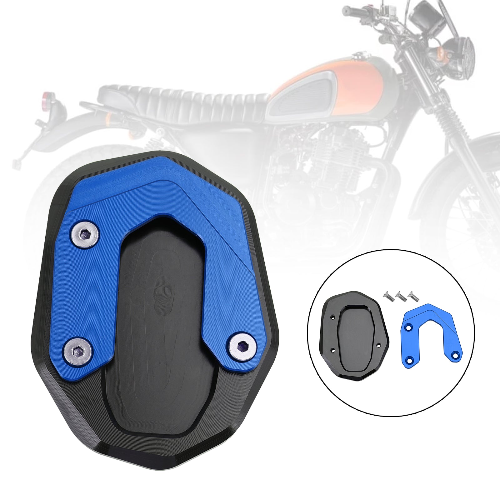 Ampliar Placa de extensión de caballete lateral para Ducati Scrambler 800/1100 15-20