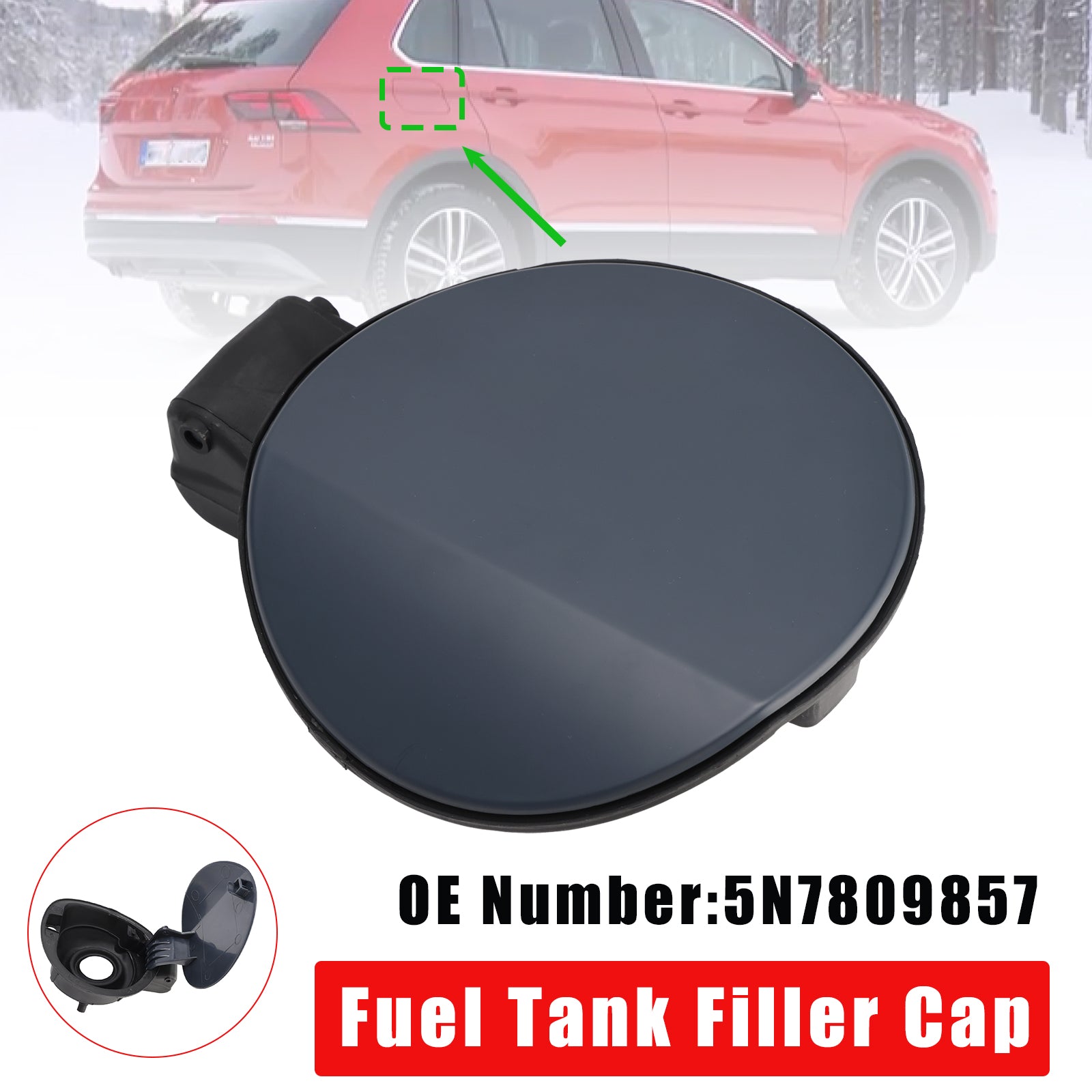 Tankdop 5N7809857 voor Volkswagen Tiguan AD1 AX1 ALLSPACE BW2 BJ2