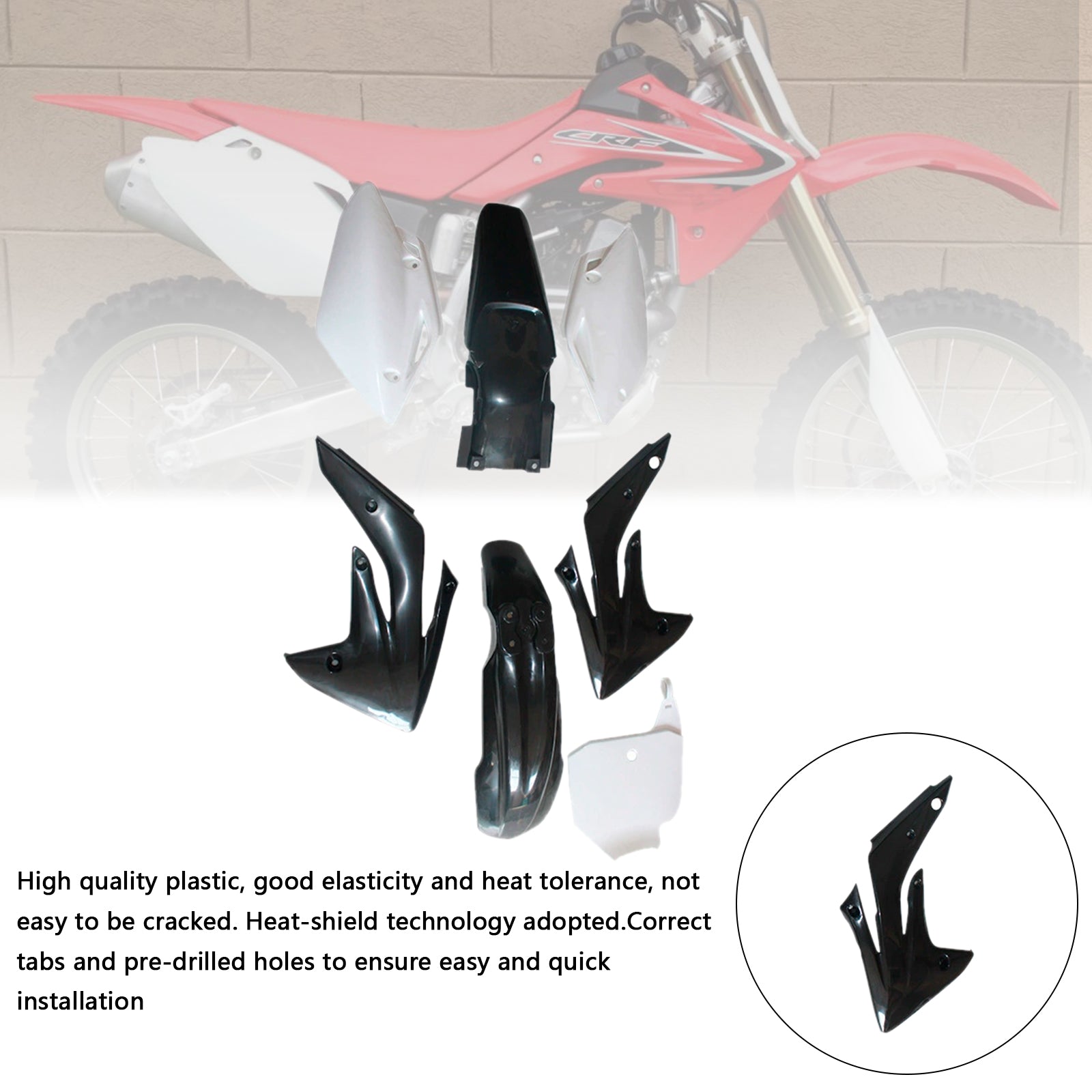 Kit de carrosserie en plastique pour Honda CRF150R/RB 2007-2014, carénage de garde-boue