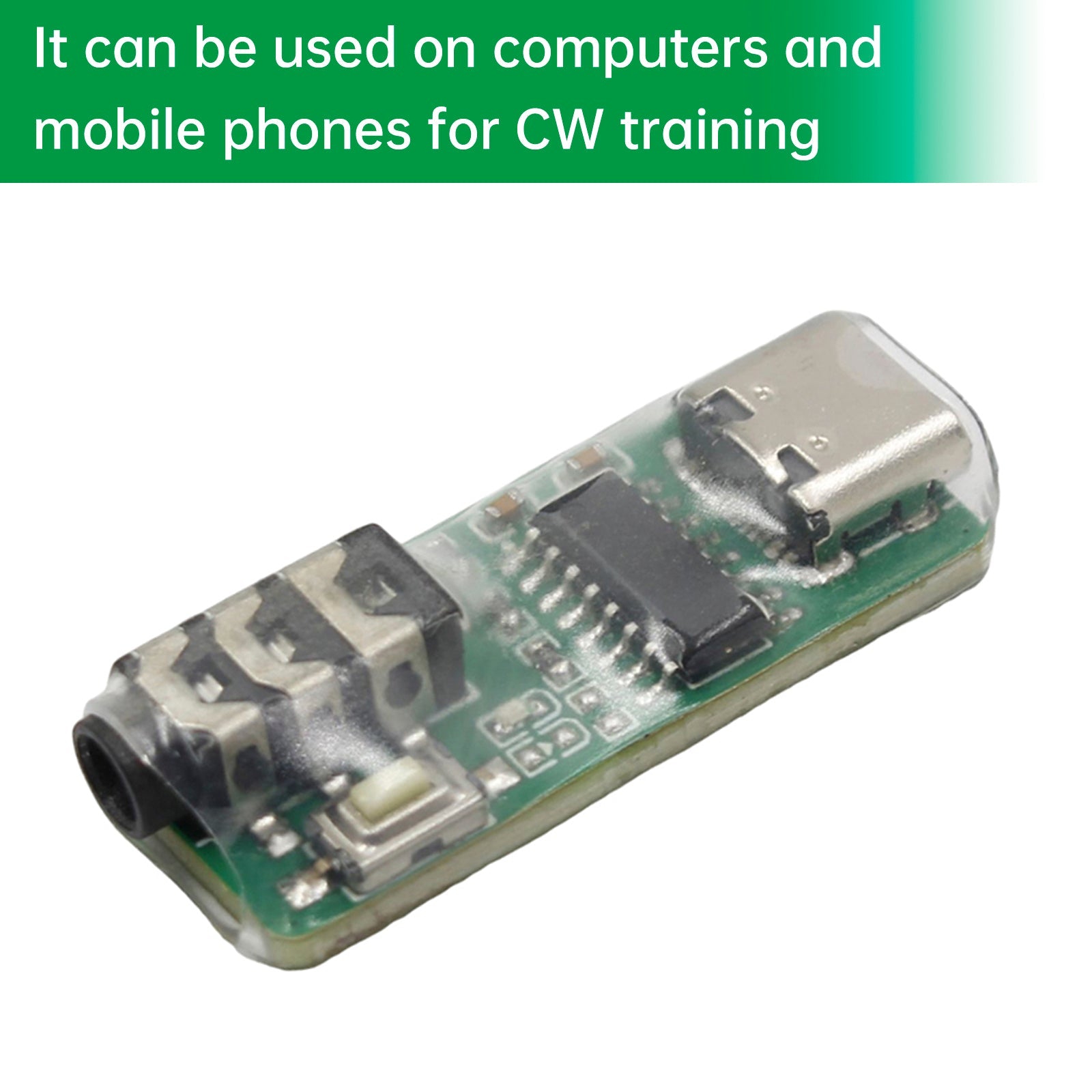 Entraîneur CW multifonctionnel VBand Type-C Port Entraîneur de codes clés Entraîneur télégraphique