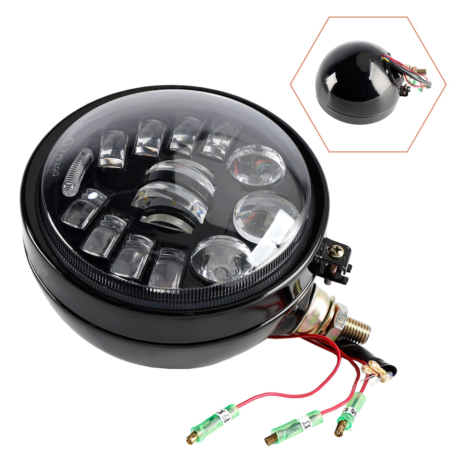 Universal Lighthouse Universal multifunctioneel zwart 5,75 inch #82 voor Moto