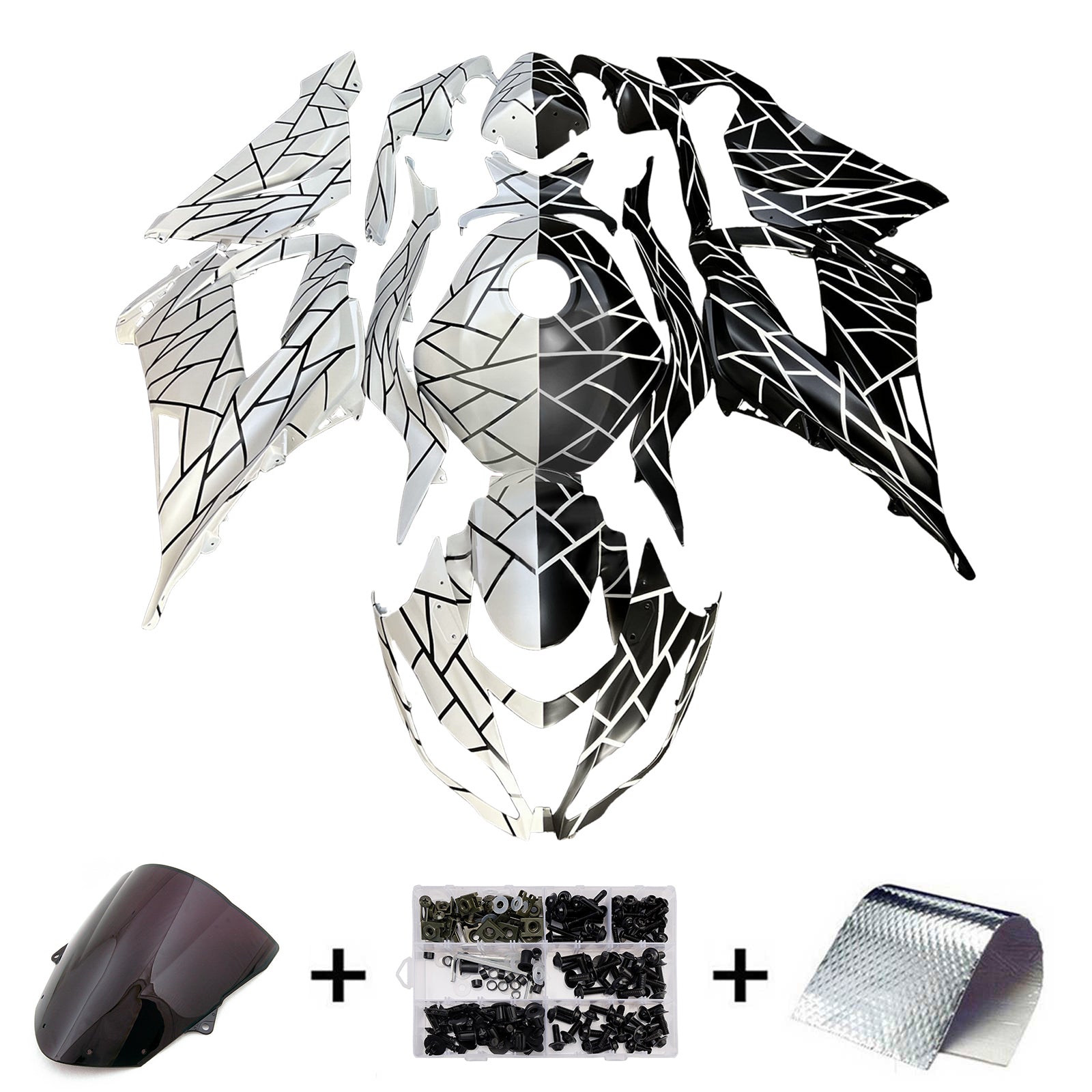 Kit de carénage par injection, carrosserie en plastique ABS pour Kawasaki ZX6R 636 2013-2018