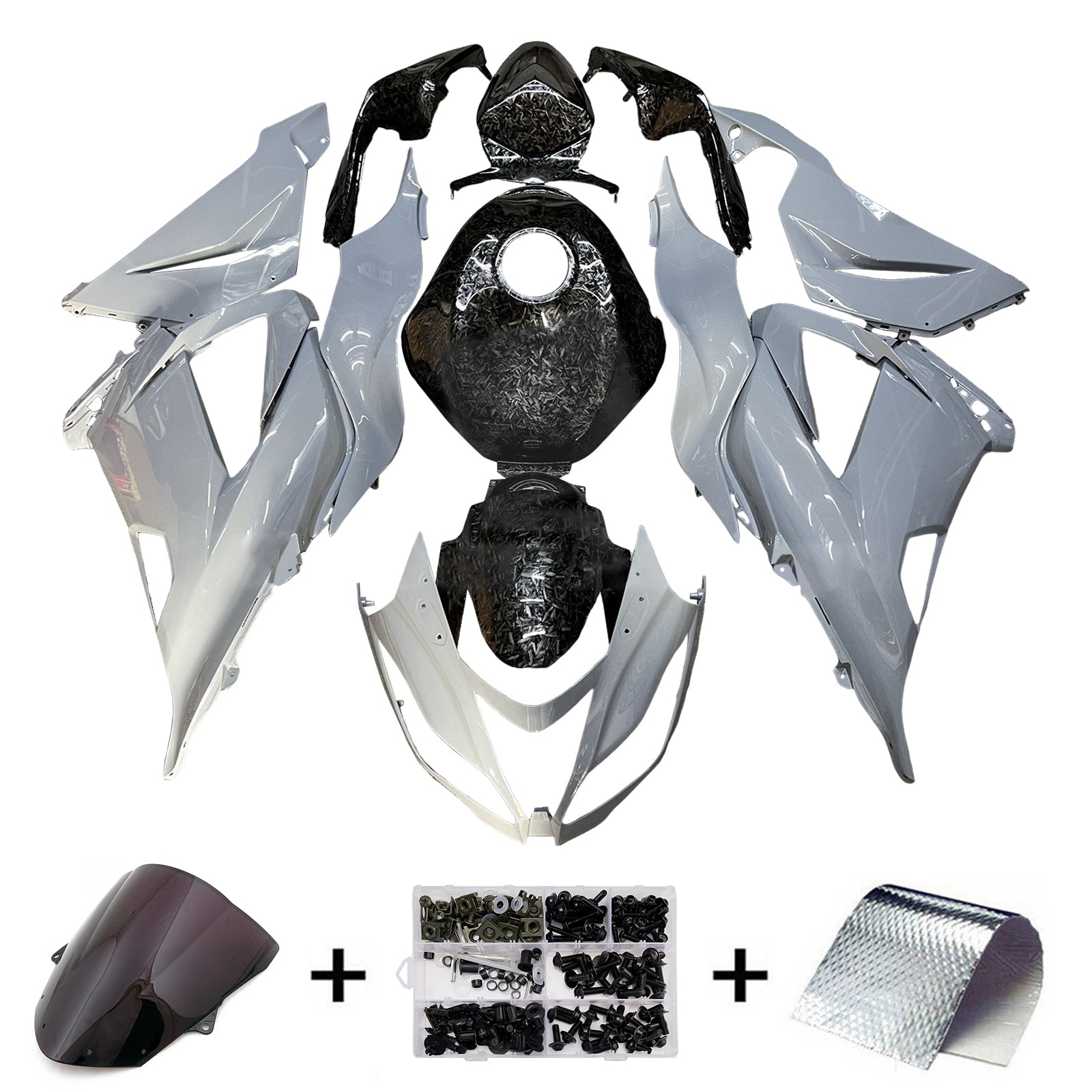 Kit de carénage par injection, carrosserie en plastique ABS pour Kawasaki ZX6R 636 2013-2018