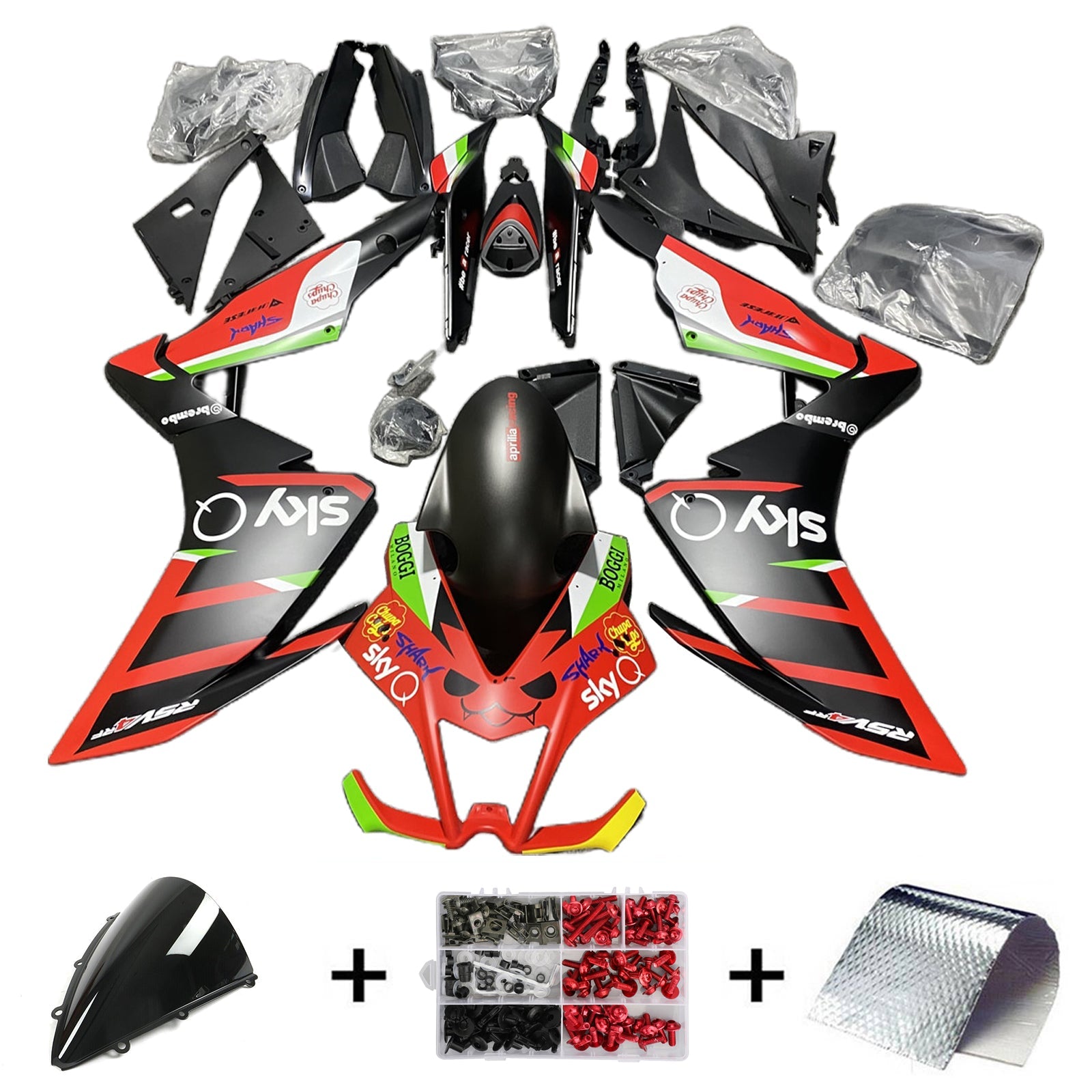 Amotopart Aprilia RSV4 1000 2009-2015 Kit de carenado de carrocería de plástico ABS