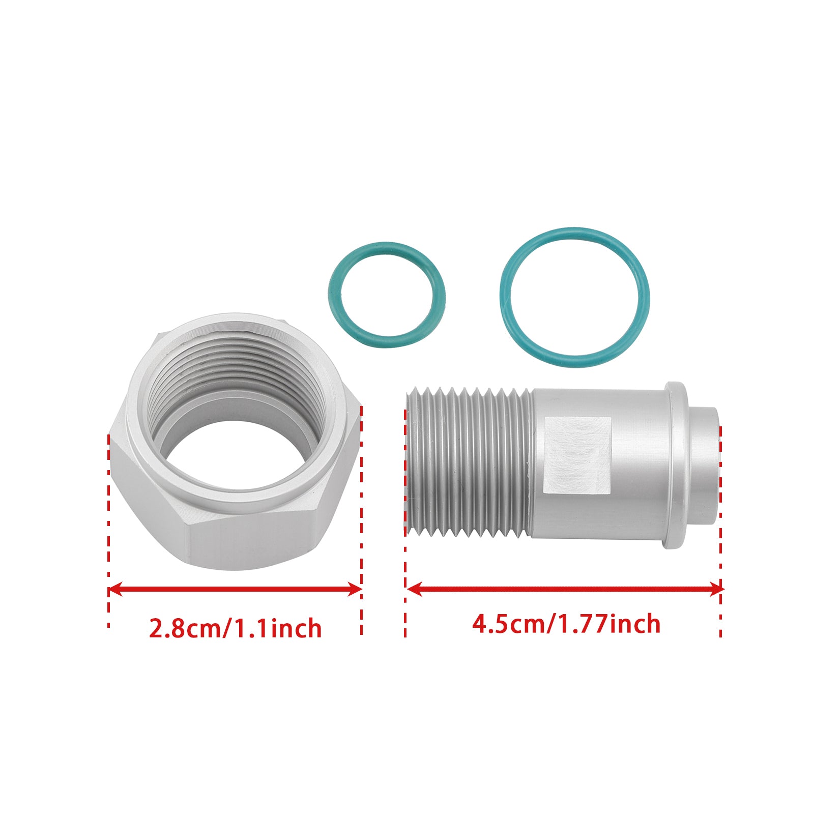 Adaptateur de climatisation, raccord femelle n° 12 (3/4) vers tuyau d'accumulateur de déshydrateur mâle n° 10 (5/8)