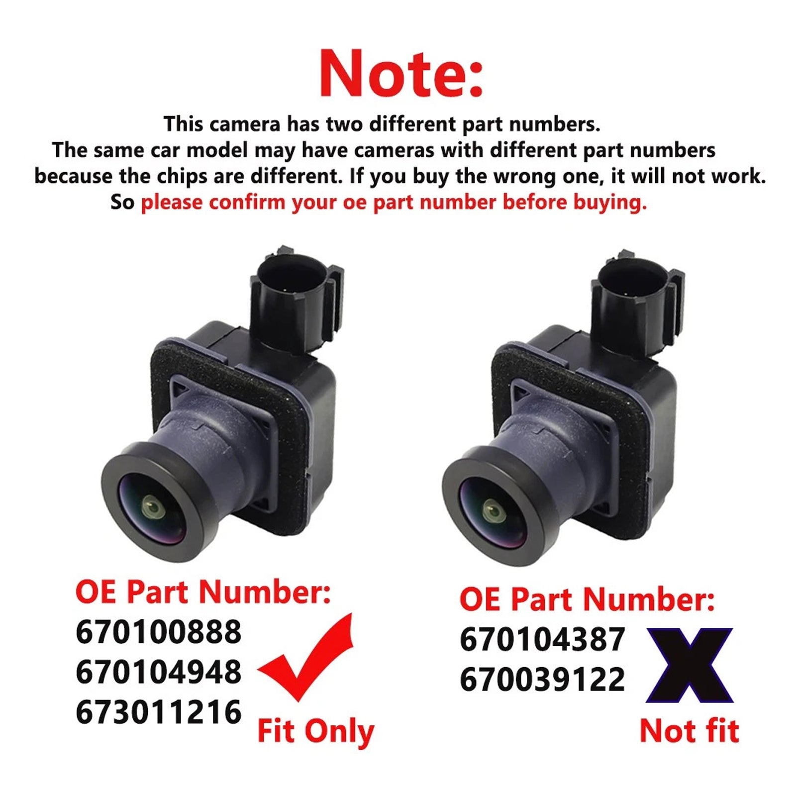 Achteruitrijcamera voor Maserati Levante (2017-2020) - Onderdeelnummers : 670100888 en 670104948