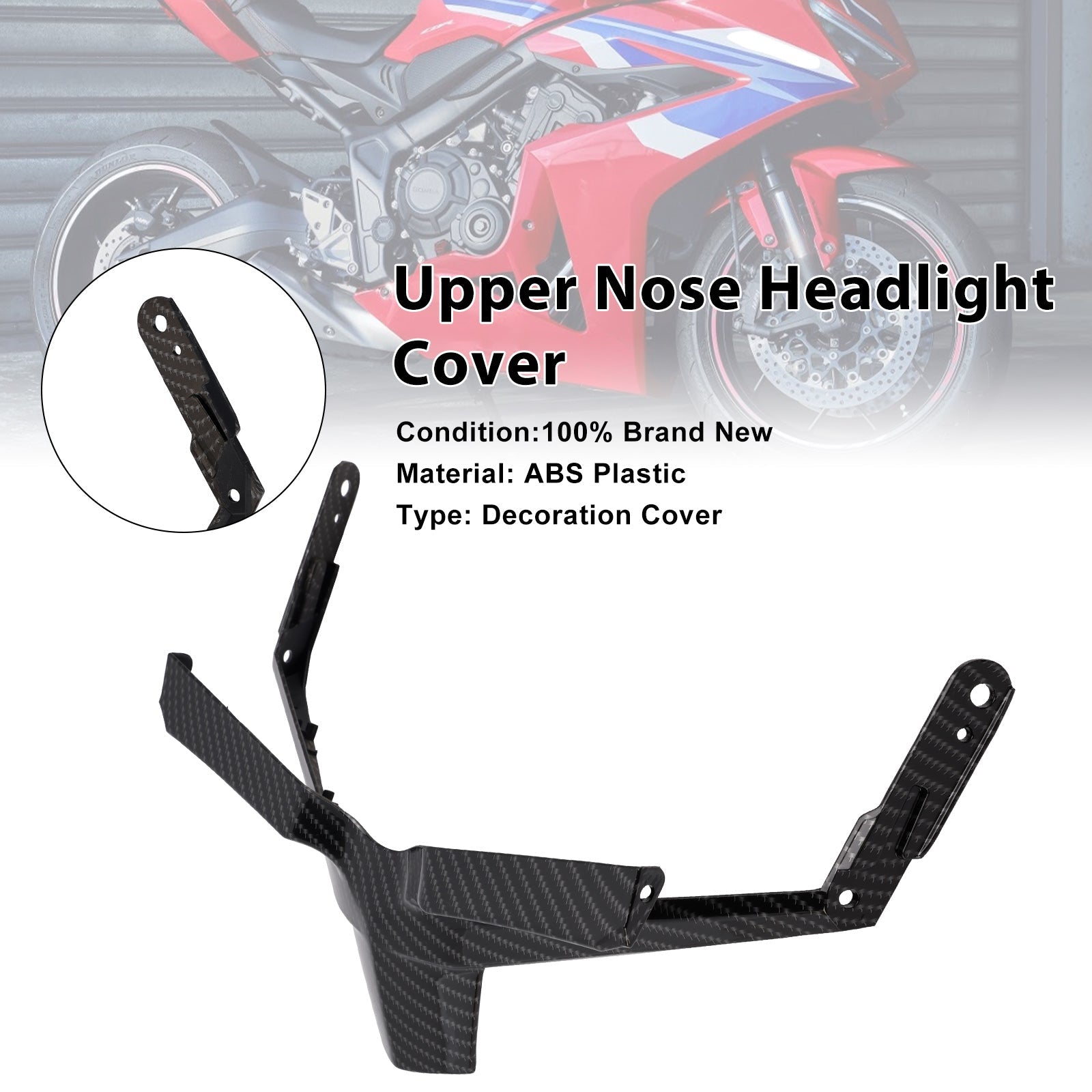 Carénage de couvercle de phare avant supérieur pour Honda CBR650R 2024-2025