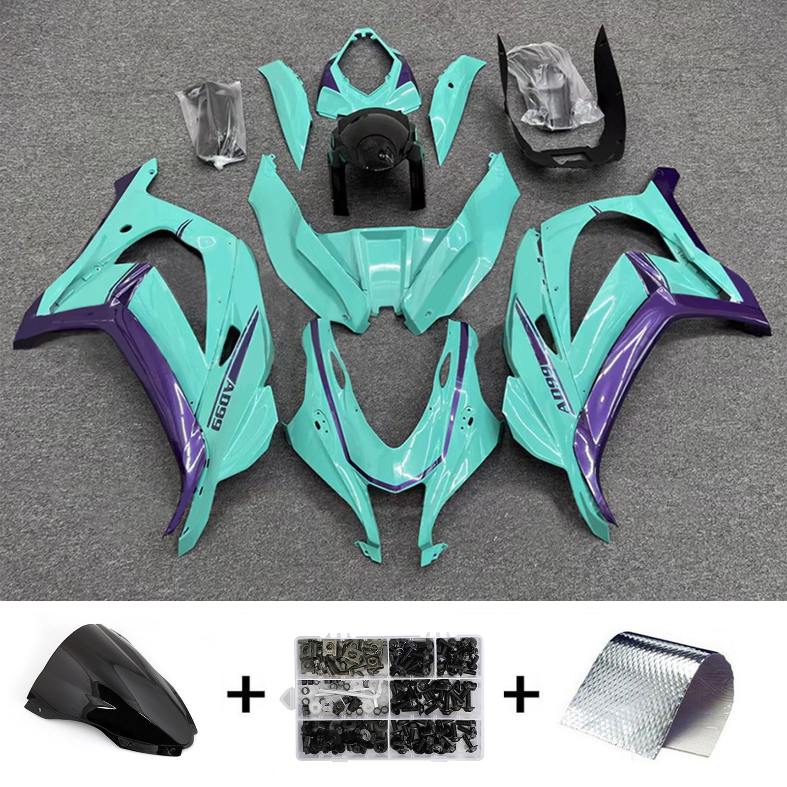 Zestaw owiewek z wtryskiwanego tworzywa ABS, kompatybilny z Kawasaki ZX10R 2016-2020