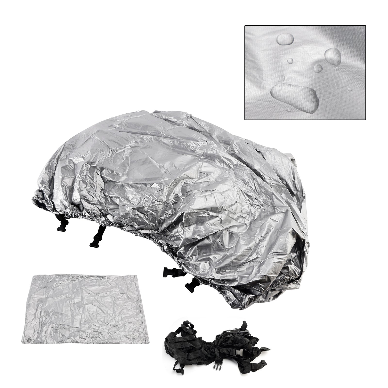 Vodoodporni univerzalni zaščitni pokrov za ribiško ladjo, srebro, 4,8 do 5,5 m