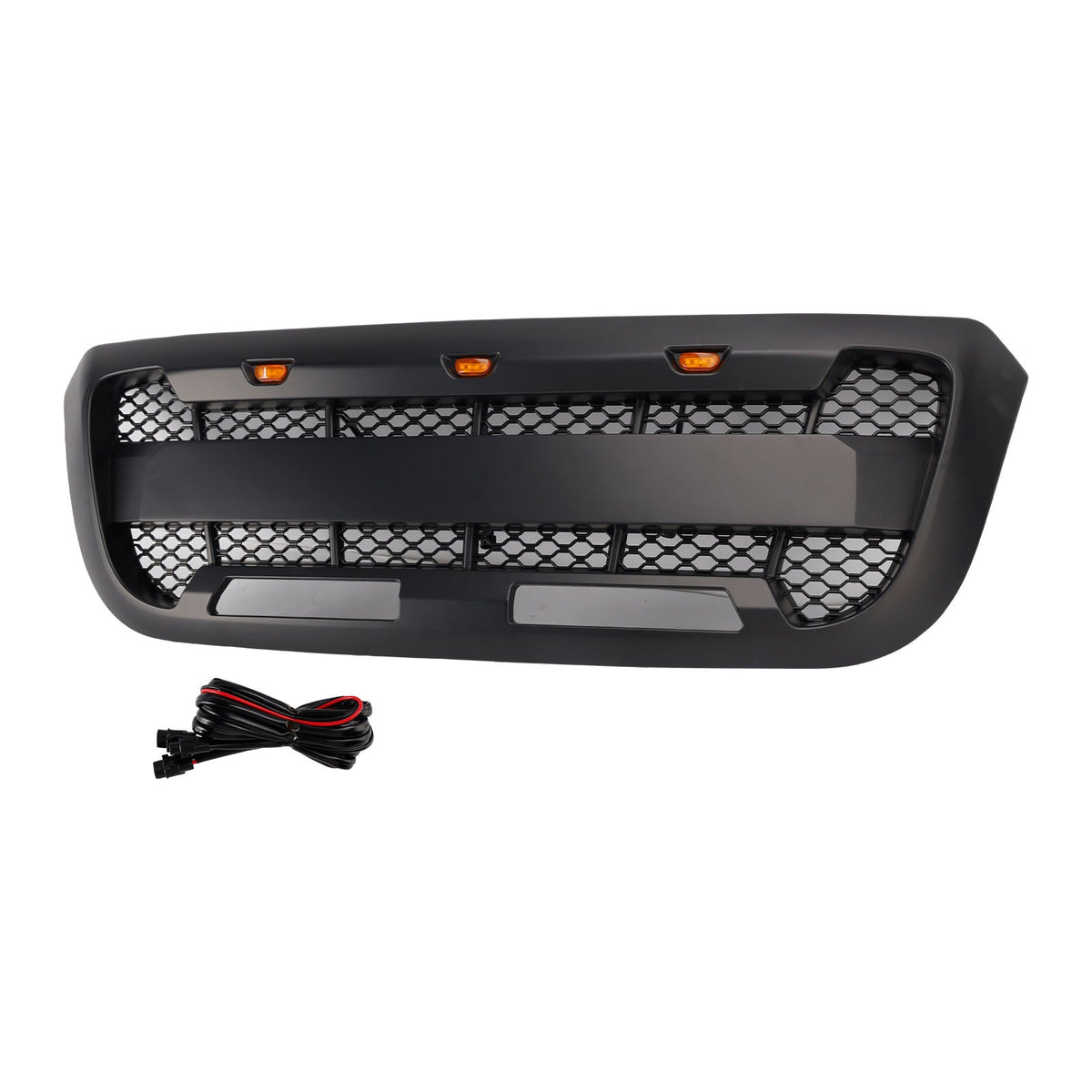 Calandre de pare-chocs avant noire mate avec éclairage LED pour Ford Ranger (2004-2011).