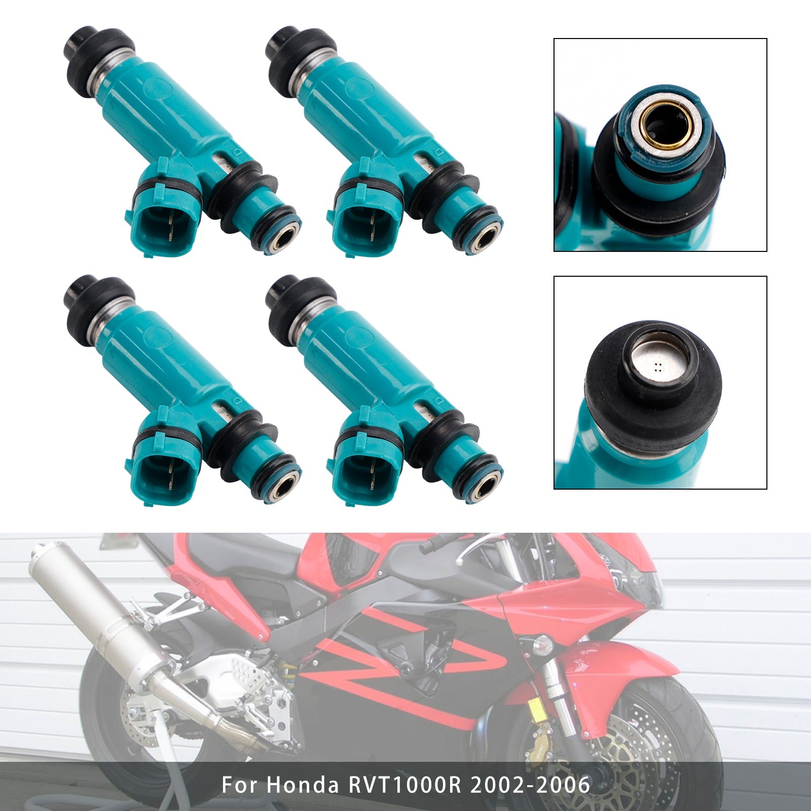 Wtryskiwacze paliwowe 4PC 16450-MCJ-752 dla Honda CBR900RR 02-03 CBR954RR 02-06 RVT1000R