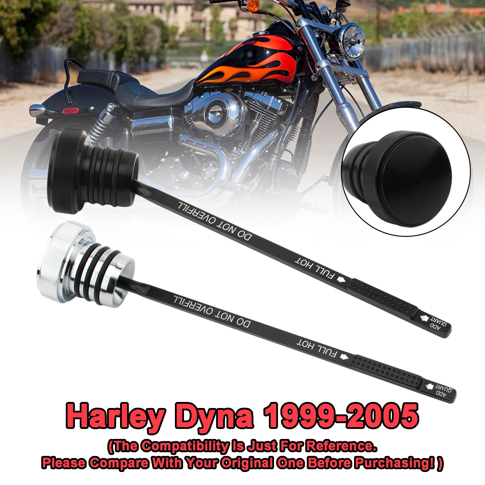 Tapa del tanque de medidor de aceite, 0710 Stopper-0150 para súper glidio FXDX FXDL DYNA 99-05