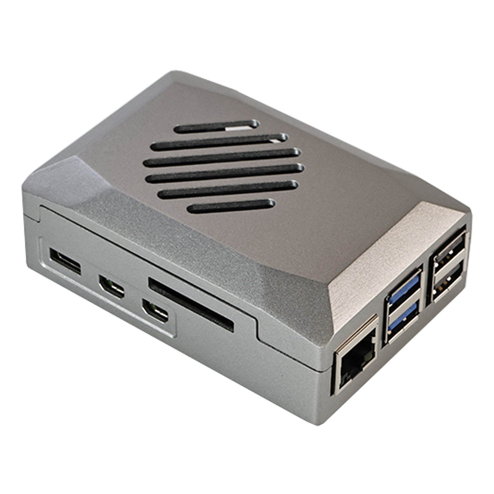 Raspberry Pi 5 Silver Shadow Shell -suojakotelo ABS-materiaalista Speed ​​​​Fan