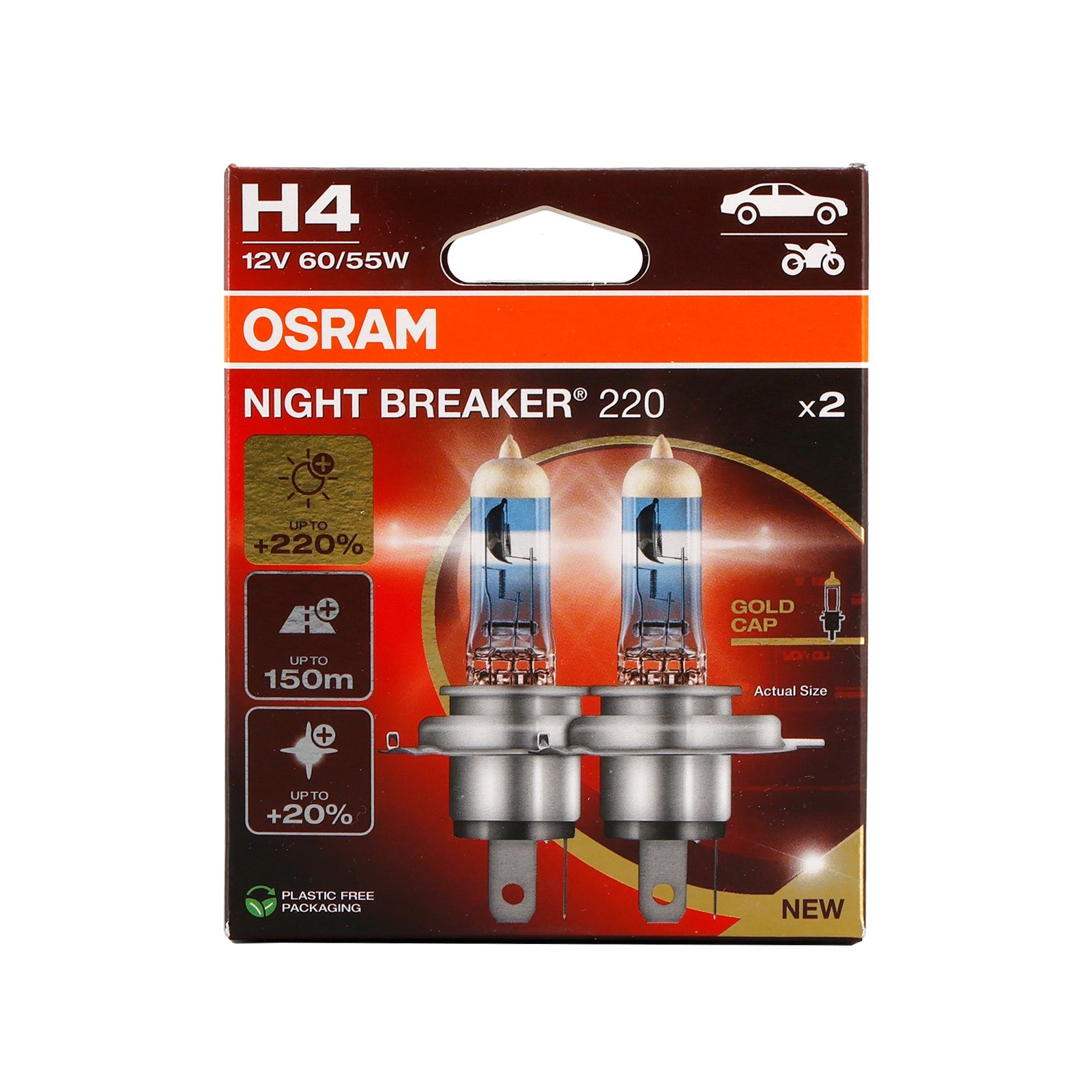 Lot de 2 ampoules de voiture H4 64193NB220 12 V 60/55 W pour OSRAM