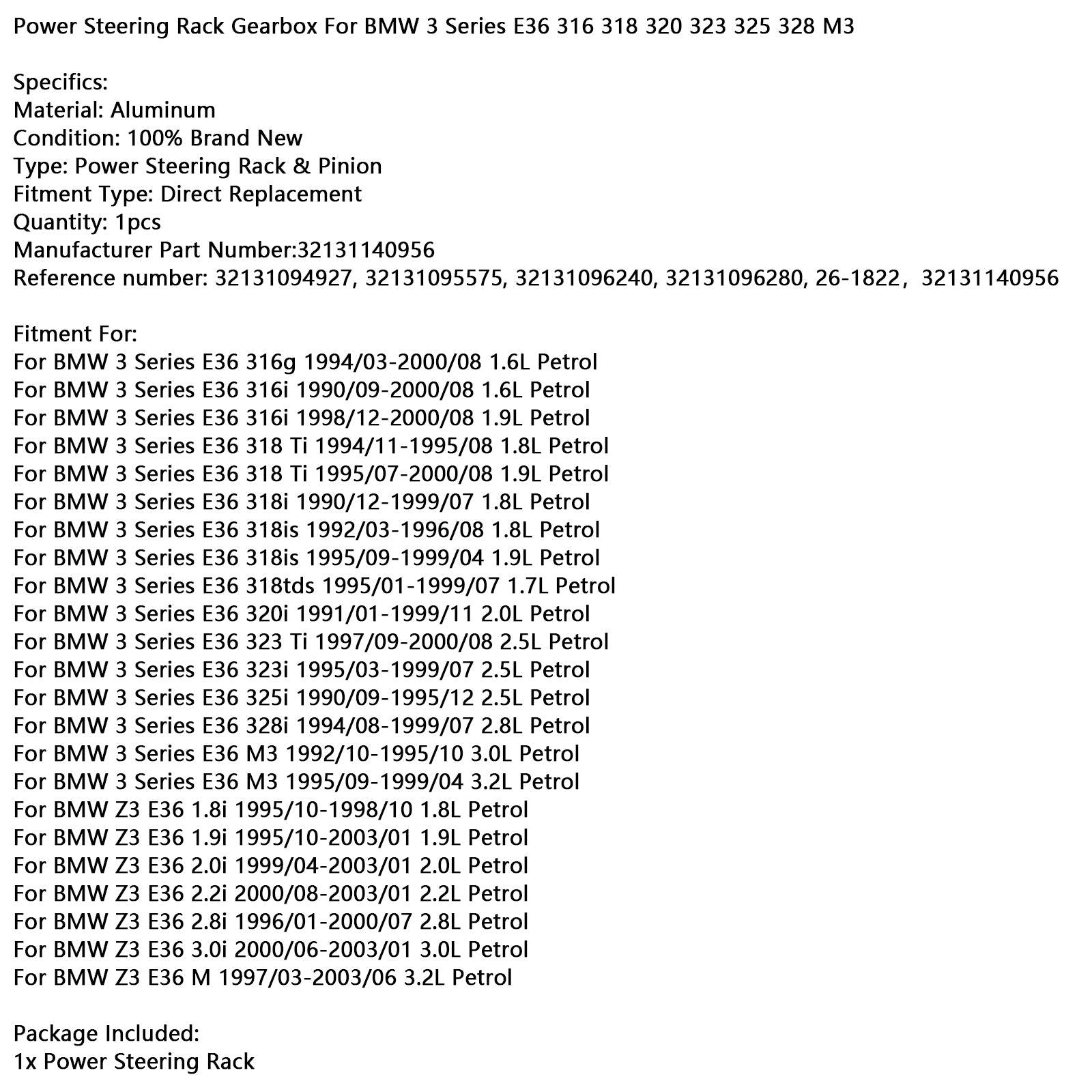 Strossed Directors 32131140956 32131094927 dla BMW 3 E36 316I (1998/12-2000/08)