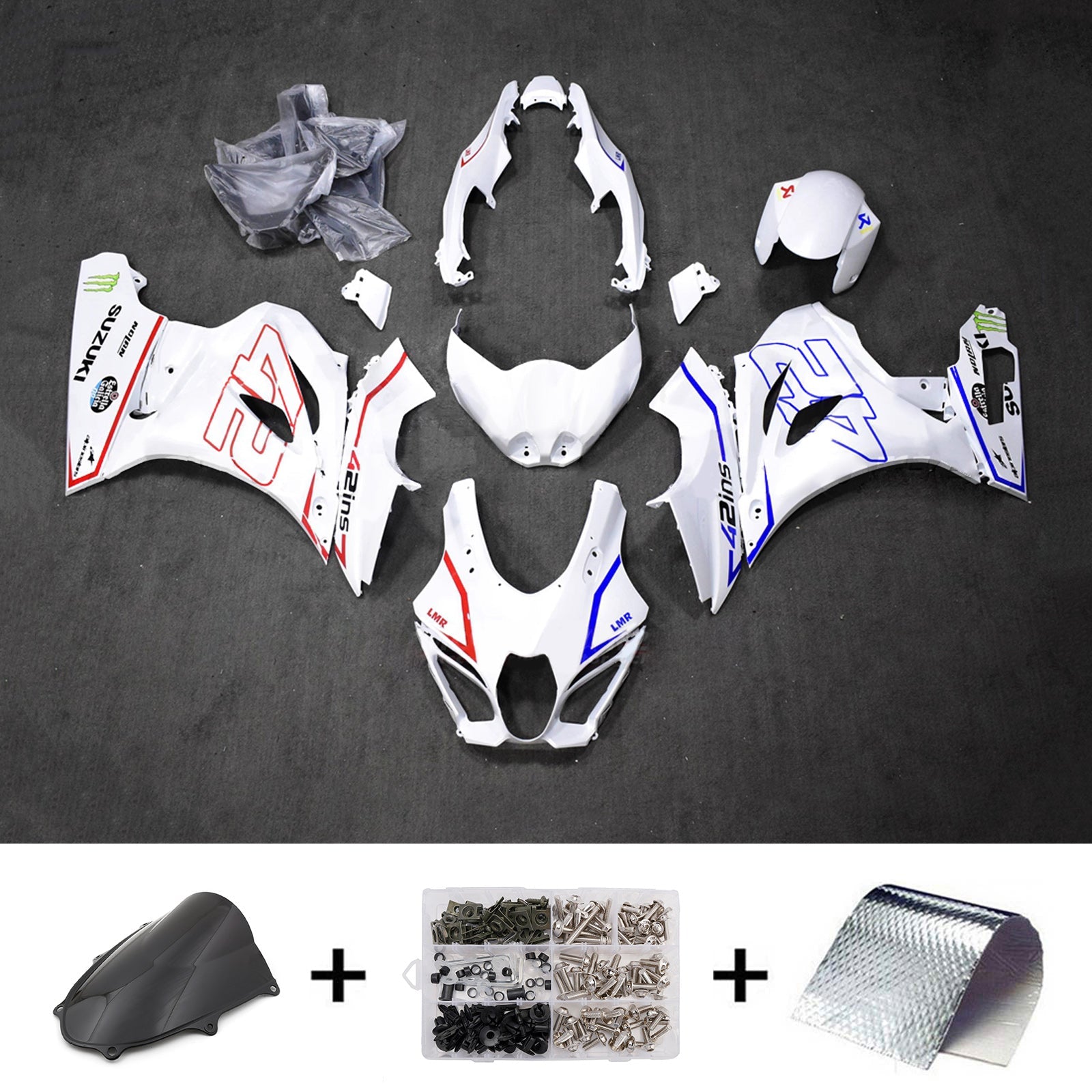 Kit de carénage injecté en plastique ABS pour Suzuki GSXR1000 2017-2025 K17
