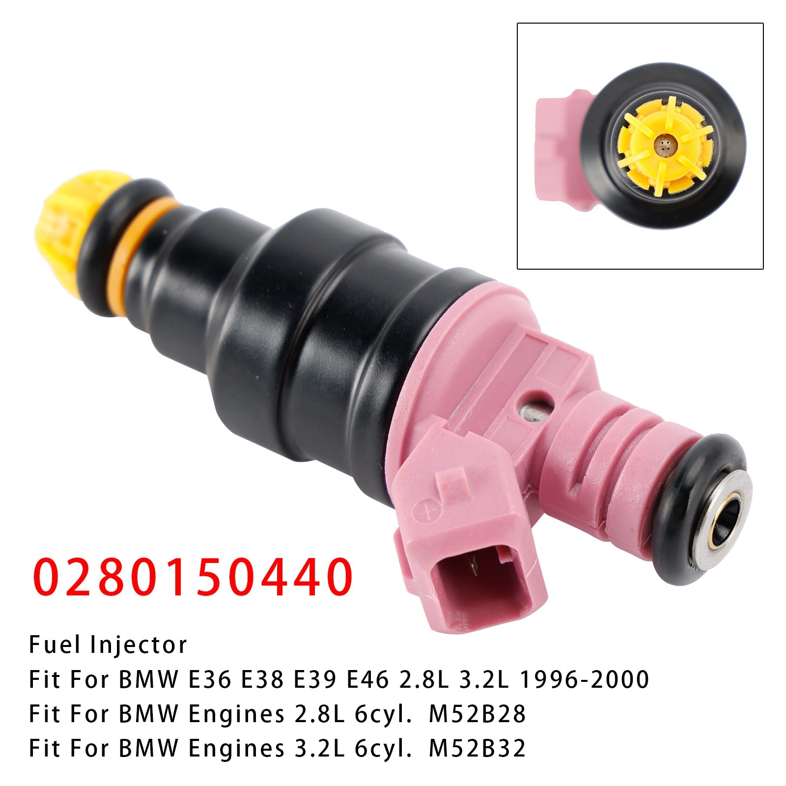 1x polttoainesuutin BMW E36 328i M3 E39 Z3 1996-2000 2,8L 3,2L 0280150440