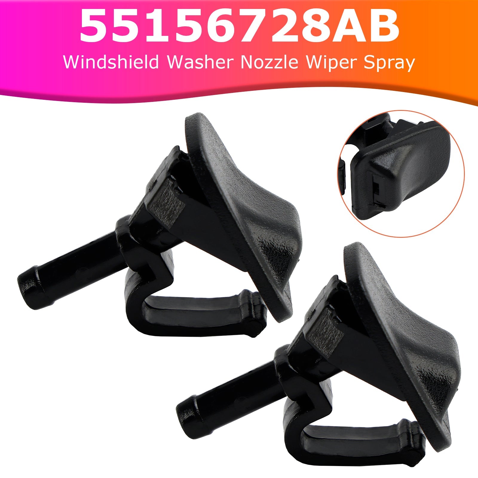 Lot de 2 buses de lave-glace 55156728AB pour Jeep Wrangler JK 2002-2012