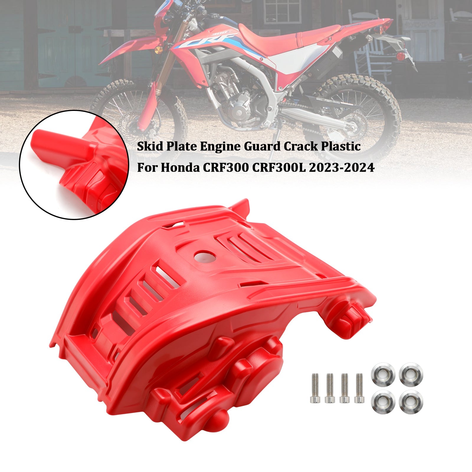 Hullu muovimoottorin suojauslevy Honda CRF300 CRF300L 2023-2024