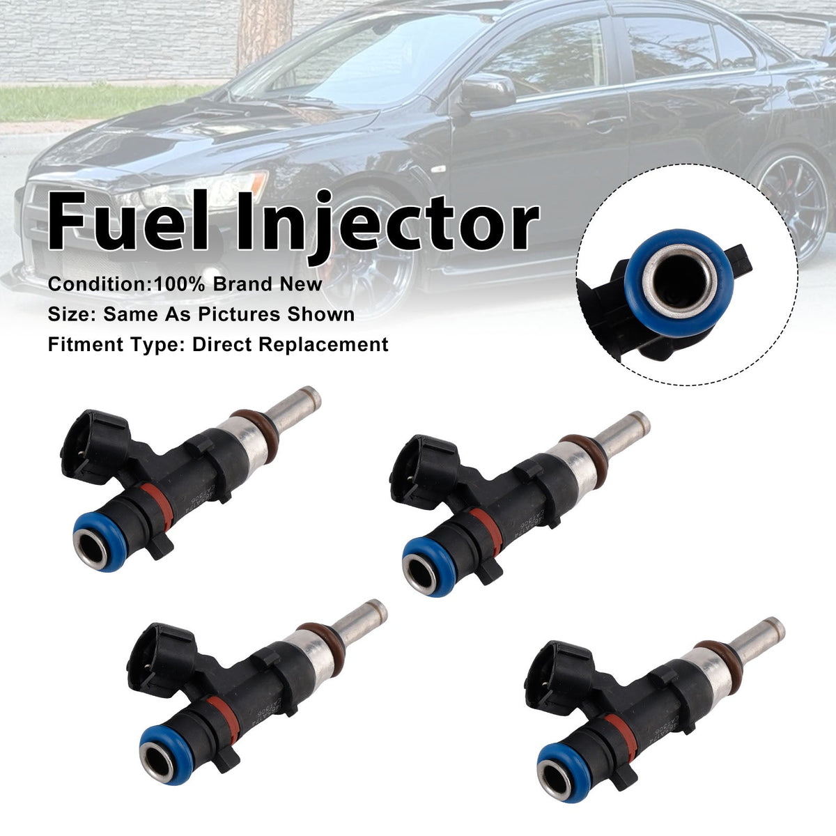 2008-2015 para Mitsubishi Lancer Evolution, 4 inyectores de combustible 1465A174