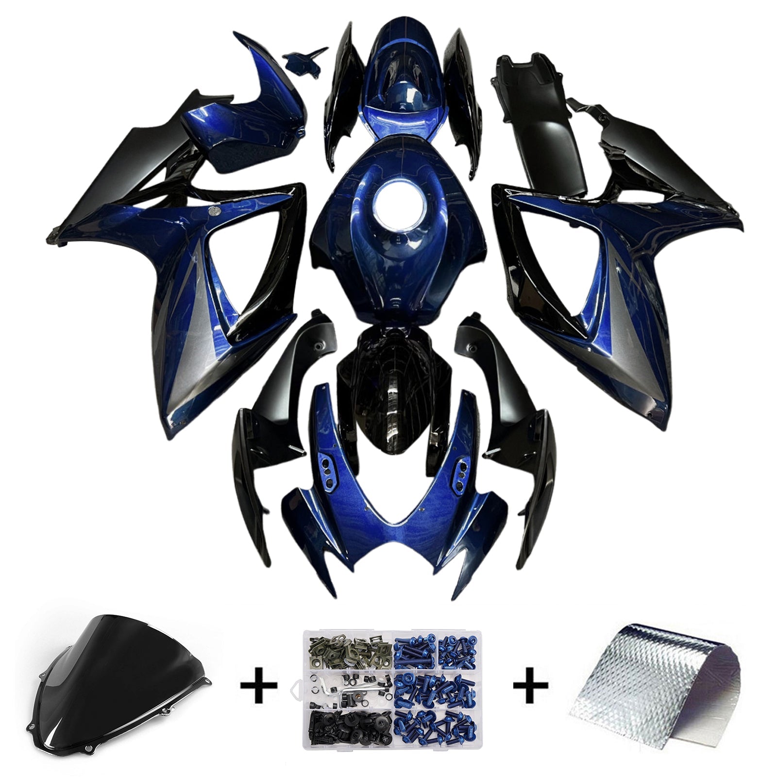 Kit de carénage injecté en plastique ABS pour Suzuki GSXR 600/750 2006-2007 K6
