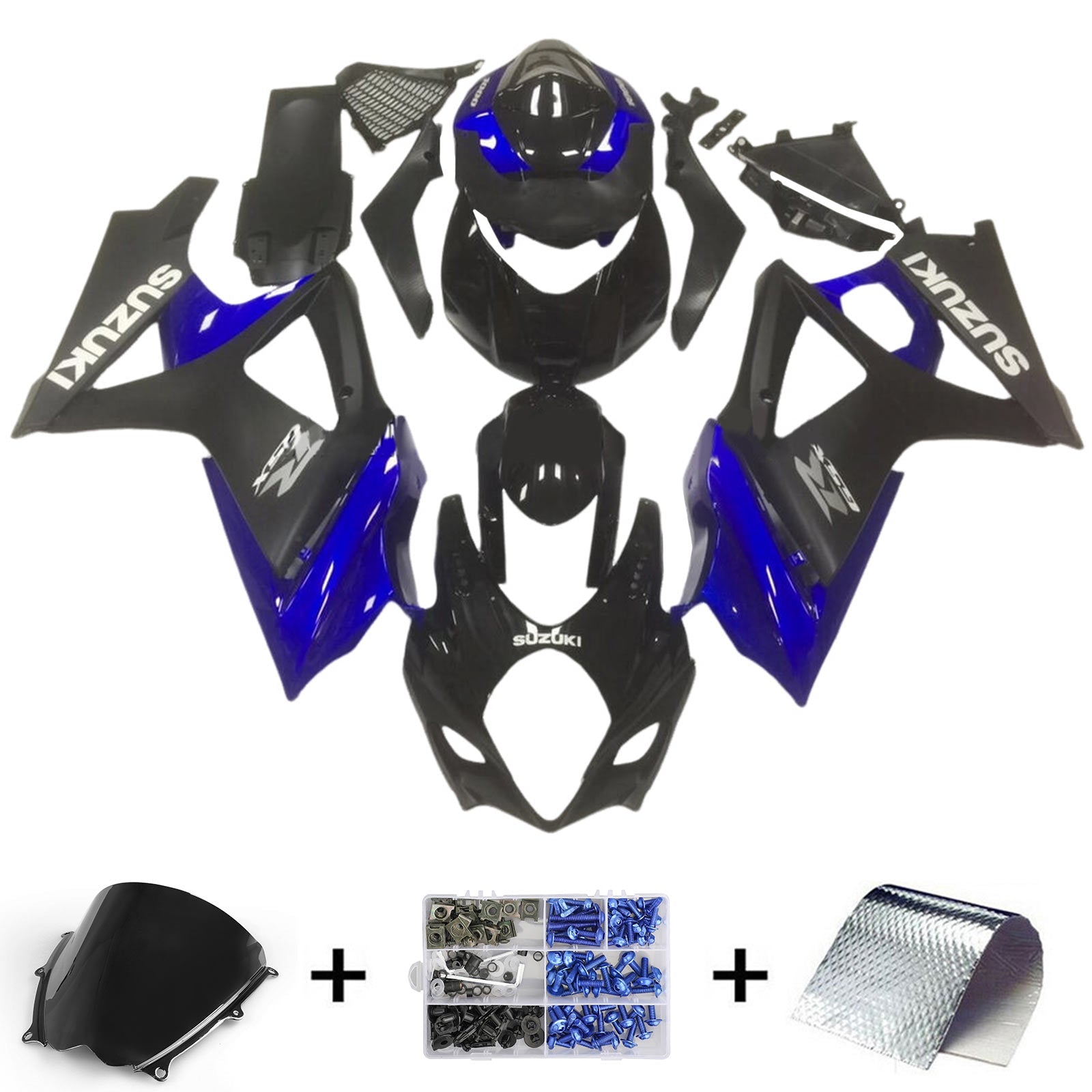 Amotopart Suzuki GSXR1000 2007-2008 K7 Kit de carénage carrosserie plastique ABS