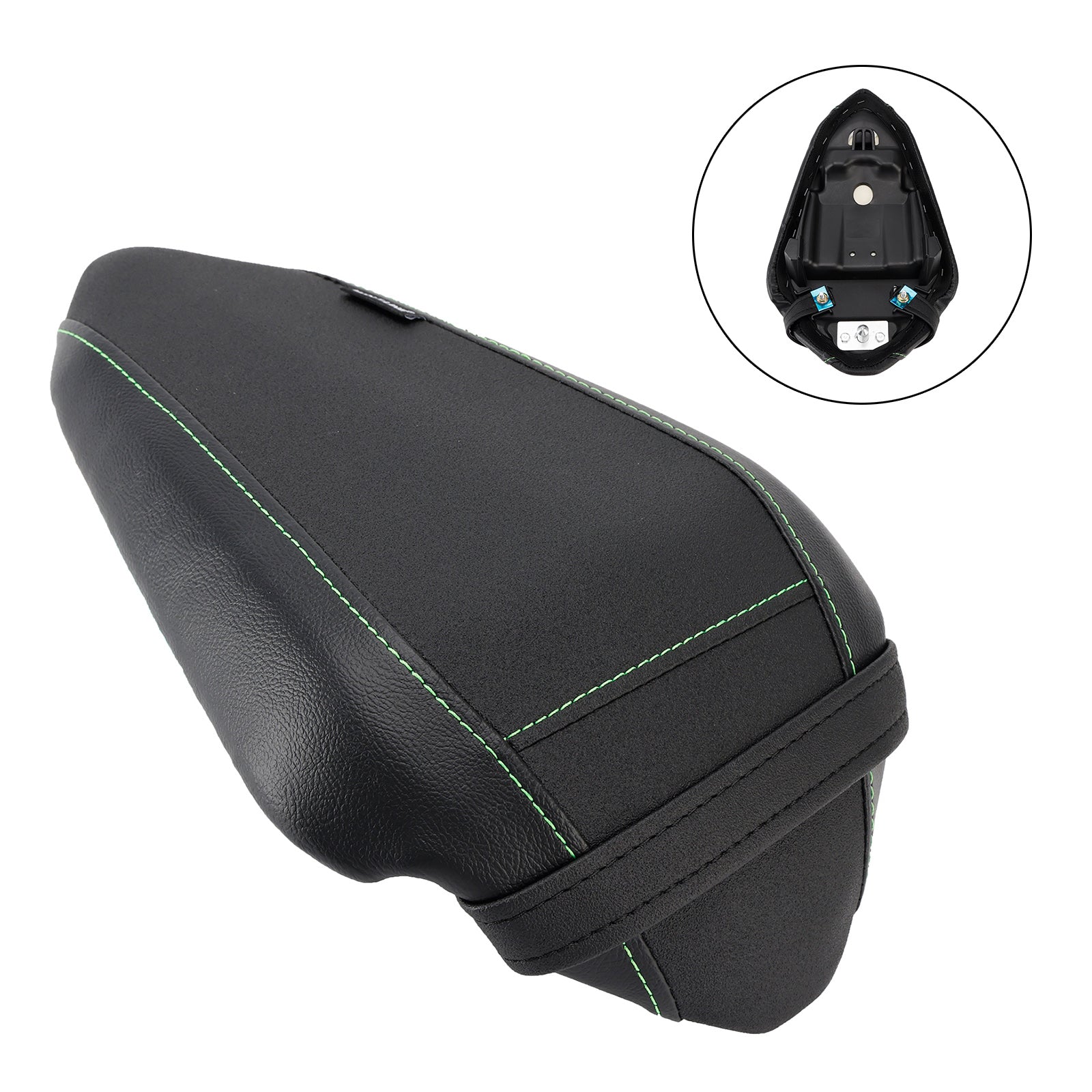 Cojín de pasajeros del pasajero trasero poliuretano negro para kawasaki ninja 500 z500 2024-2025