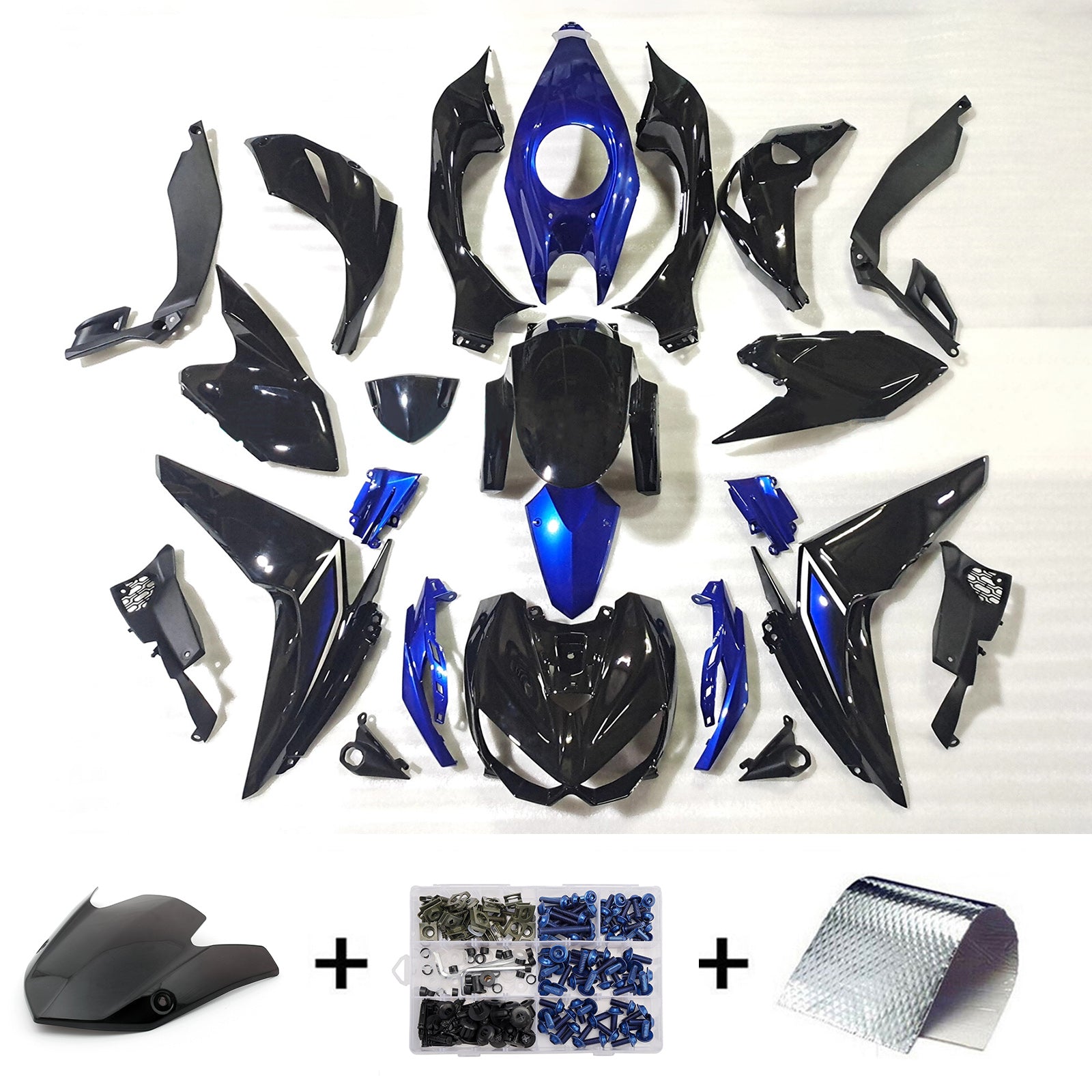 Kit de carénage injecté en plastique ABS compatible avec Kawasaki Z1000 2014-2017
