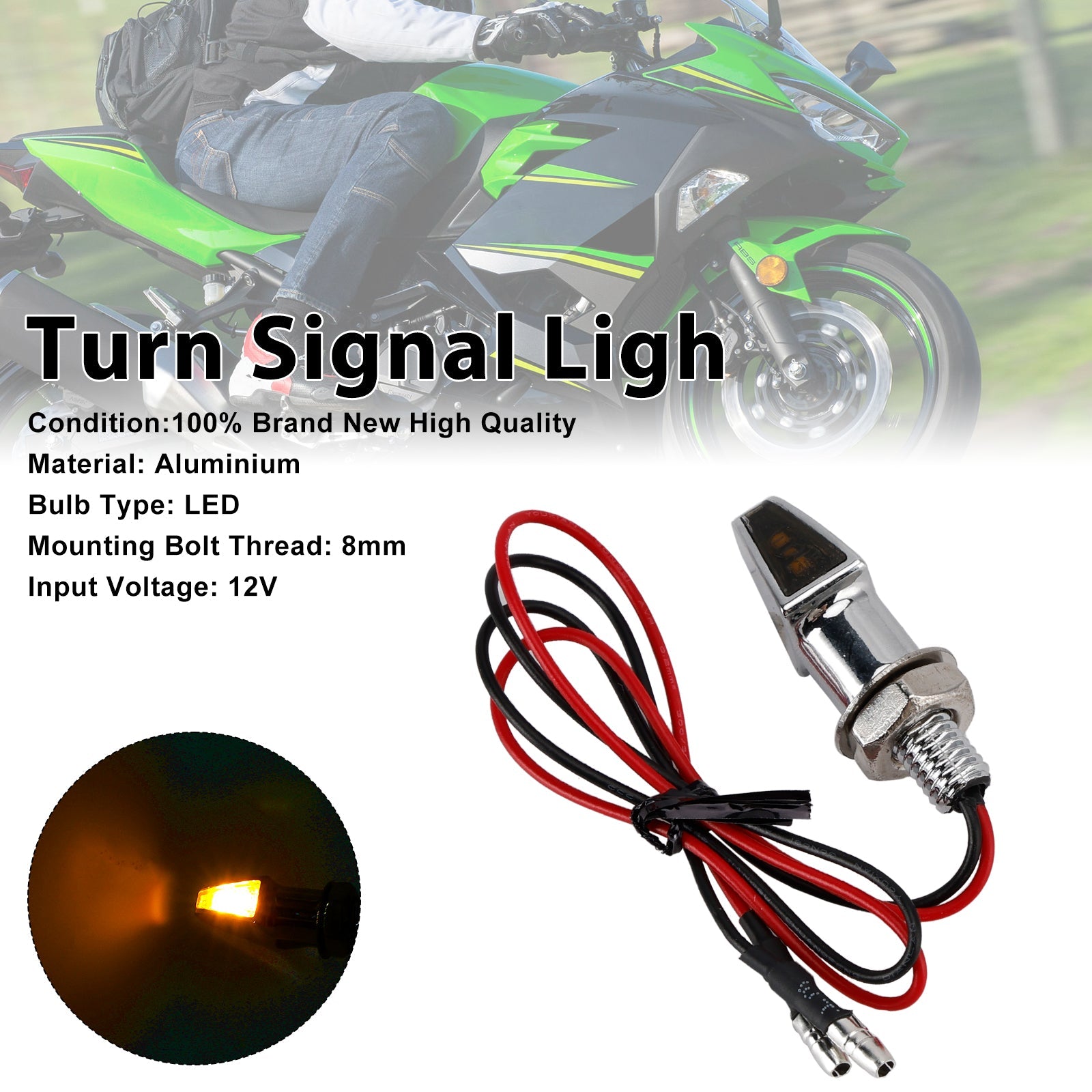LED Flashing 12 V 8 mm Universal for Yamaha Motorcycle