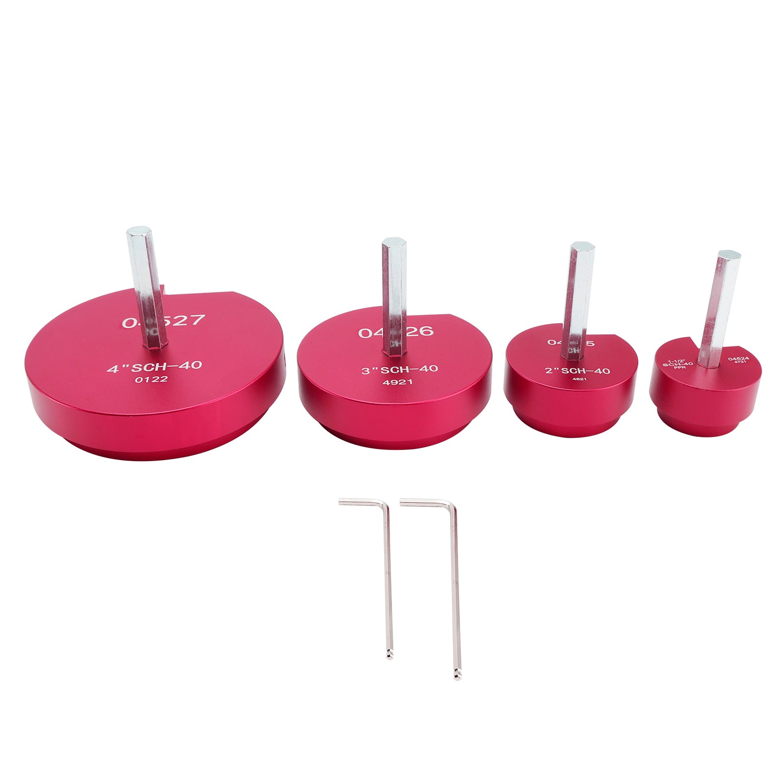 Kit de Alésoirs pour Tuyaux PVC 4 Pièces - Outil de Réparation d'Emboîtures SCH pour Perceuses 1/2"