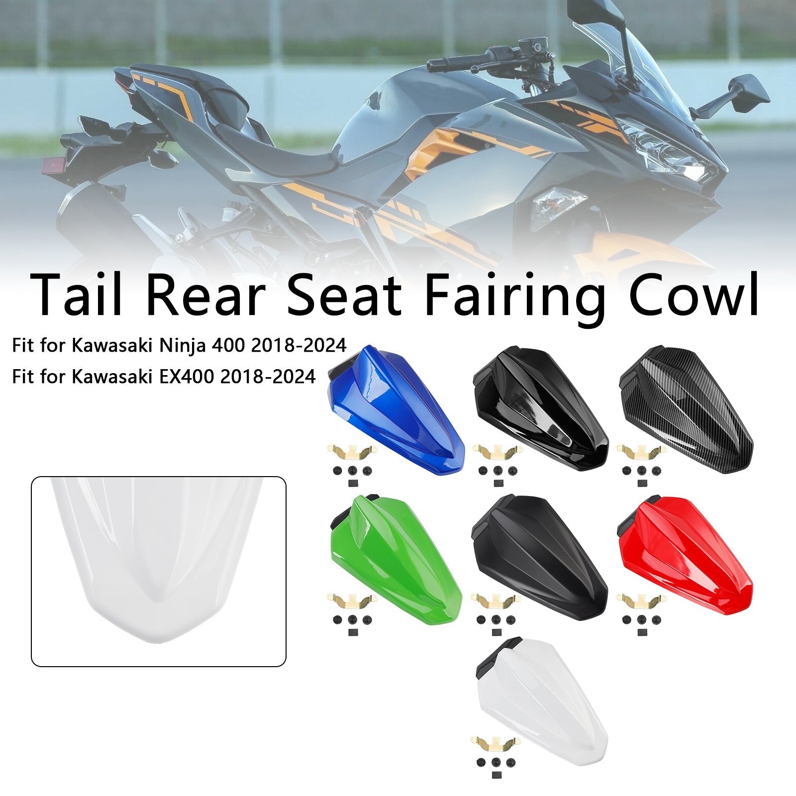 Racing Tail zadaj karavo za sedlo za Kawasaki Ninja 400 EX400 2018-2024