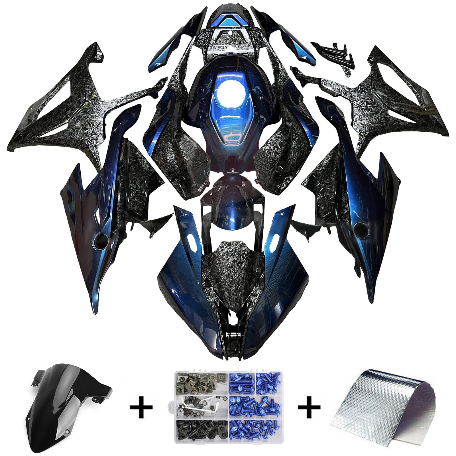 Kit de carénage d'injection pour BMW M1000RR S1000RR 2019-2022 Carrosserie Plastique ABS