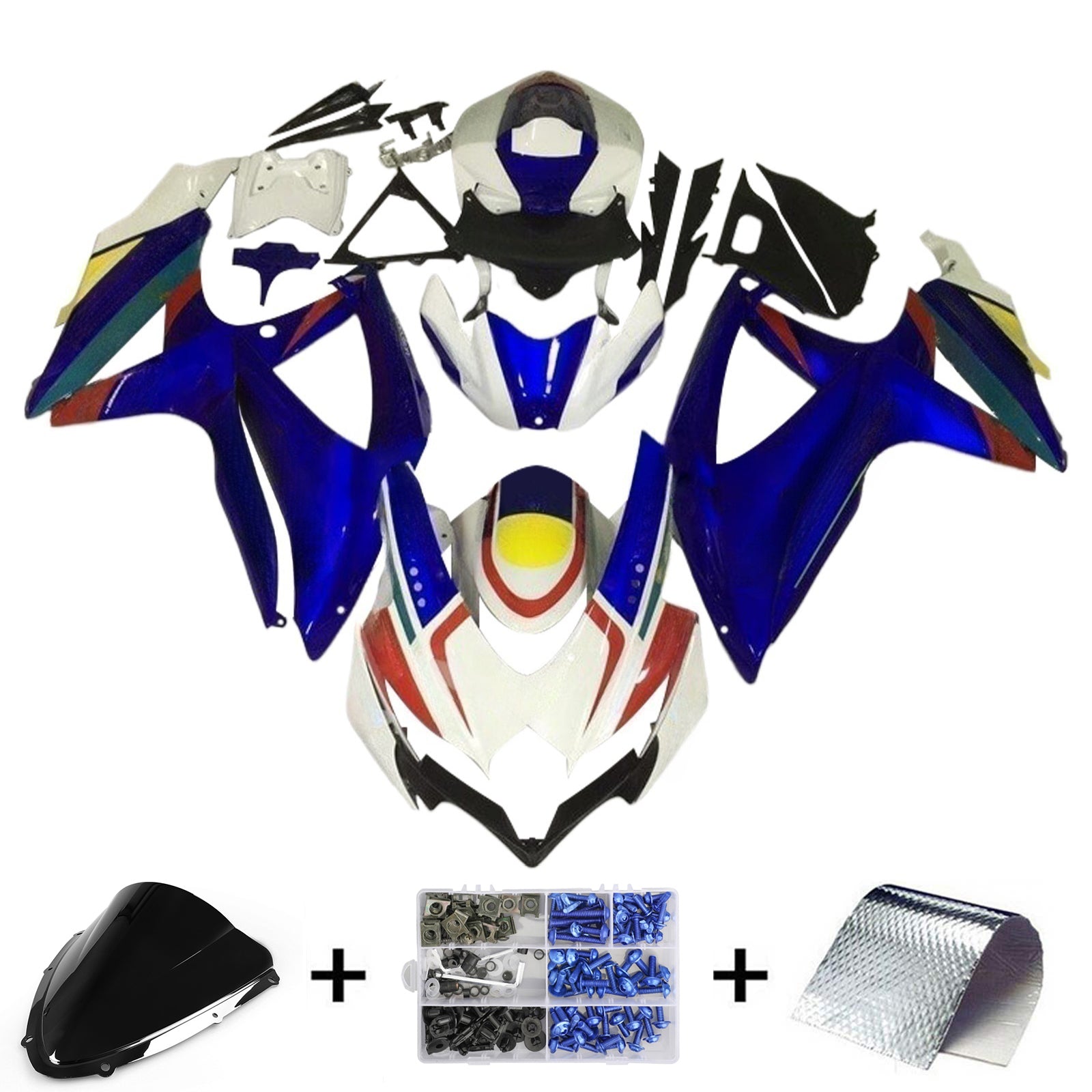 Kit de carénage en plastique ABS injecté pour Suzuki GSXR 600/750 2008-2010 K8