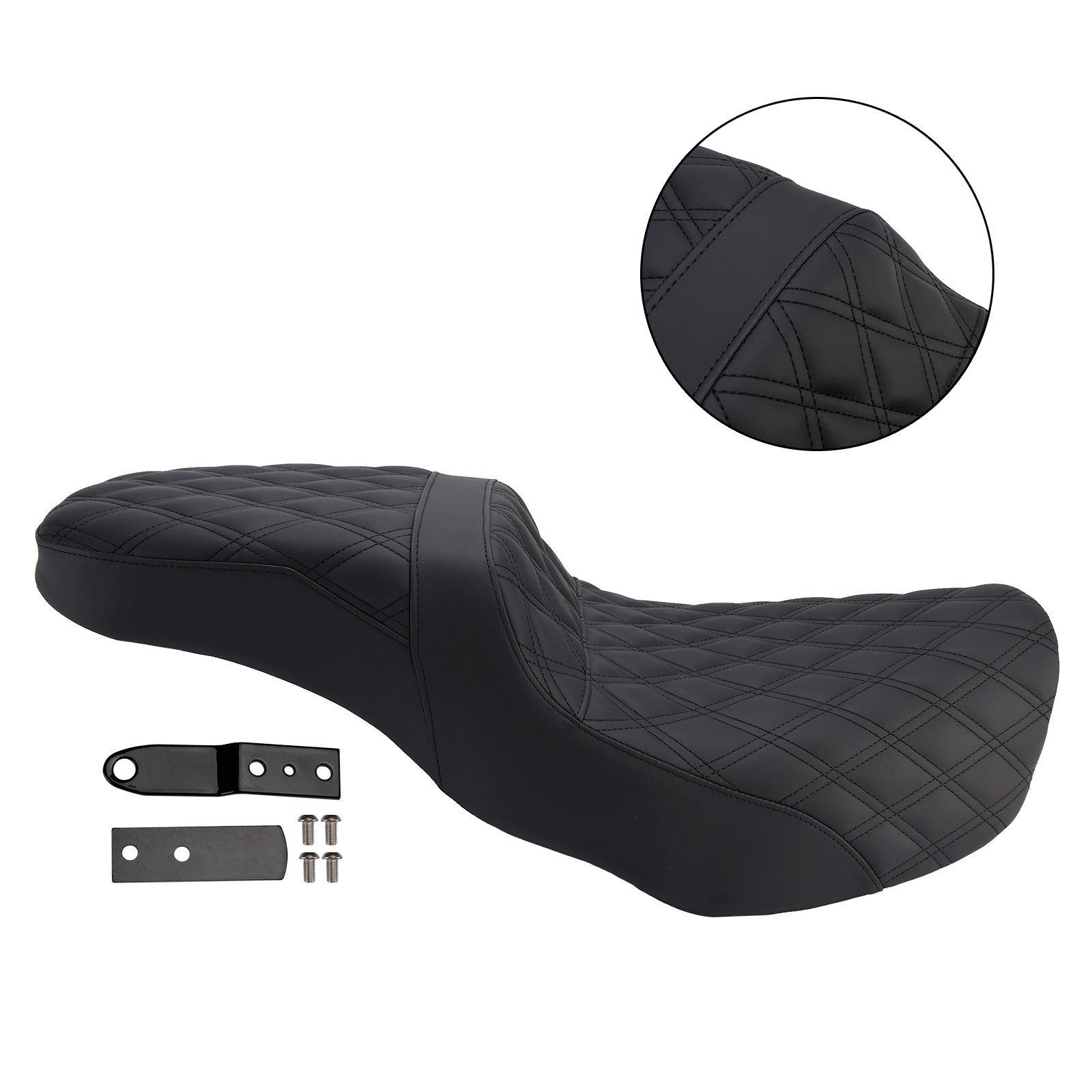 Coussin de selle passager avant et arrière compatible avec Dyna FXD 2006-2017 FLD Fat Boy
