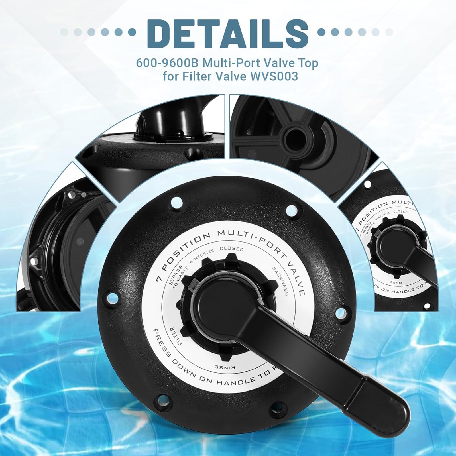 Več športni ventil Top 600-9600B za brusilni peščeni filtri