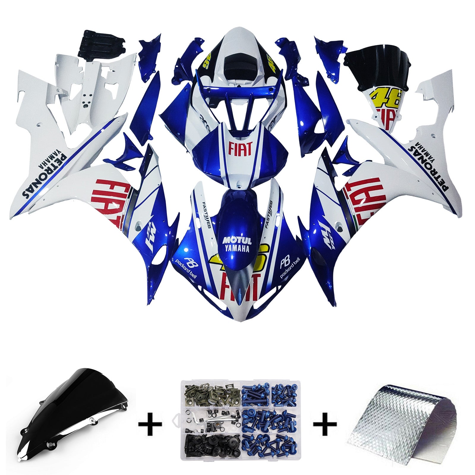 Injectie kuipkit, ABS Plastic Body voor Yamaha YZF 1000 R1 2004-2006