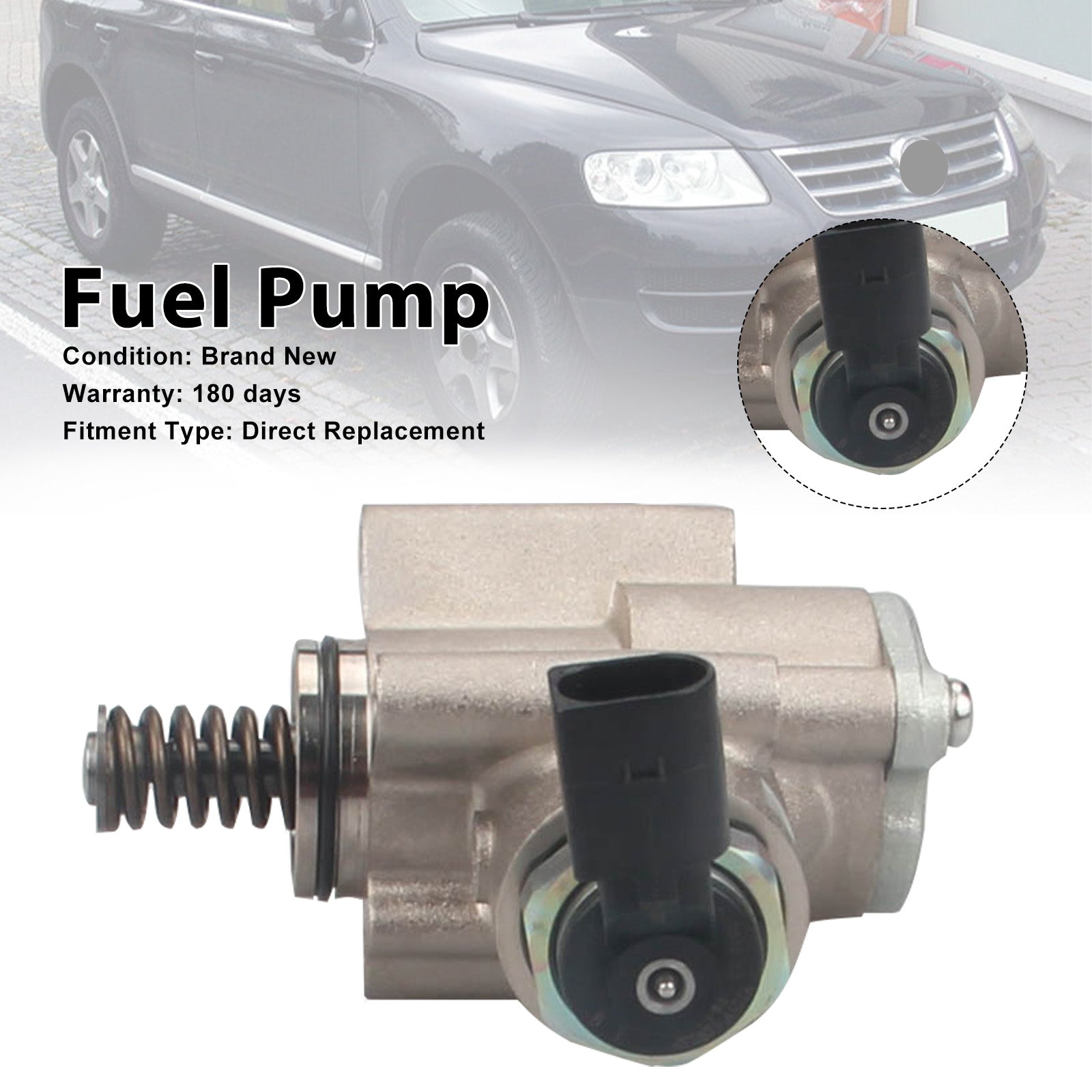 Pompe à carburant haute pression gauche 079127025AC pour VW Touareg 4.2L V8 A/T de base SUV (2007-2009).