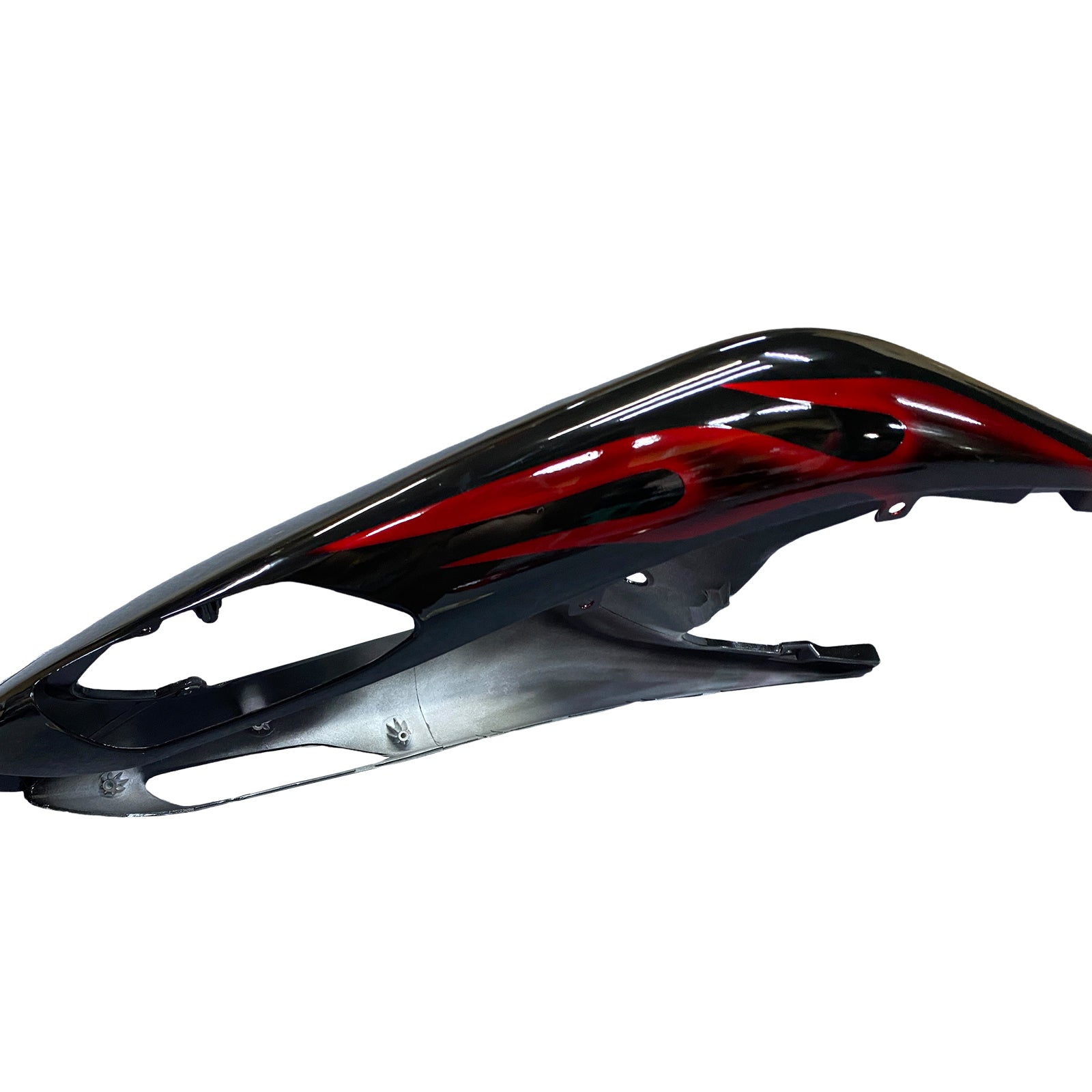 Kit de carénage en plastique moulé par injection rouge avec motifs flammes pour Kawasaki ZX10R 2006-2007