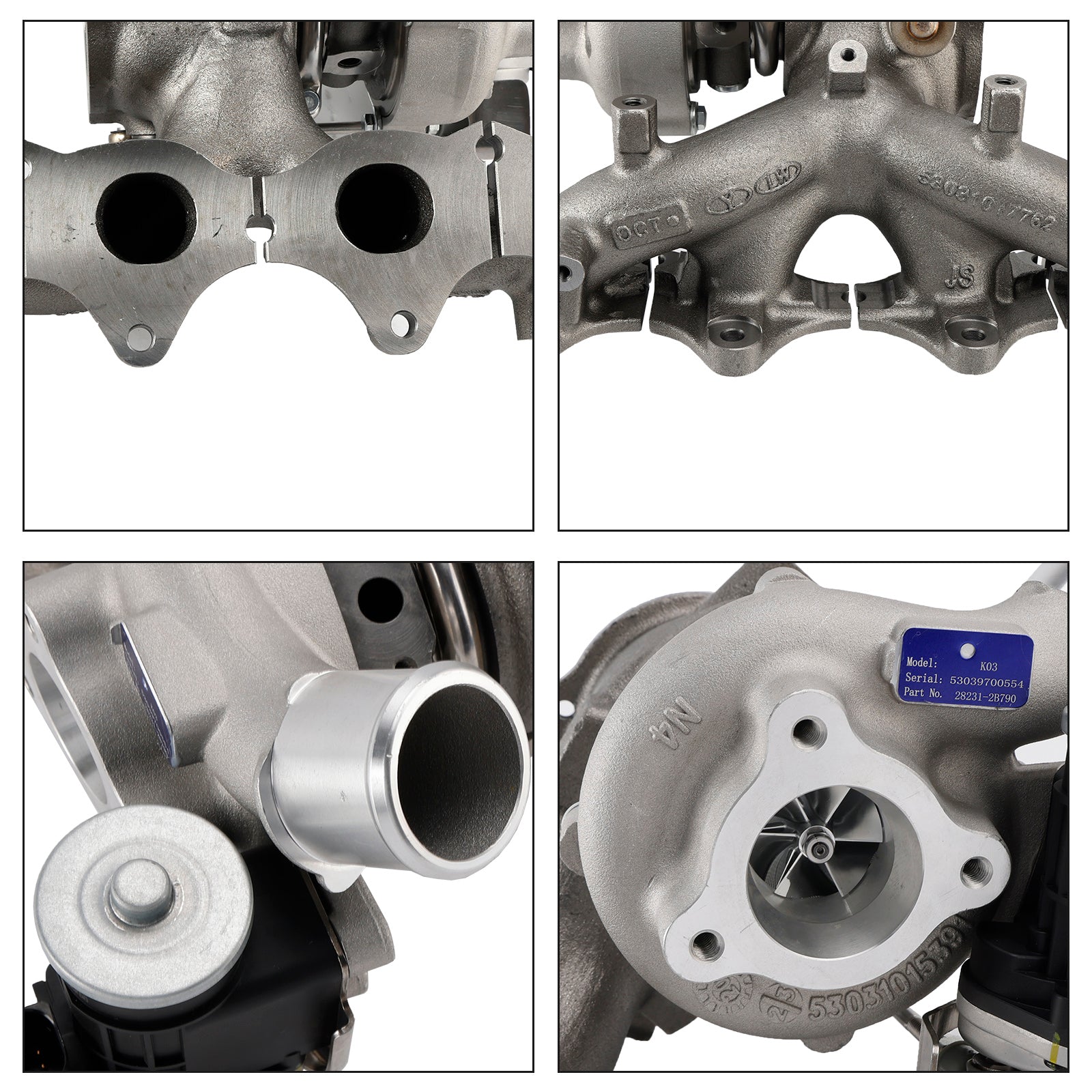 Turbocompresseur 53039700662 pour Kia Soul 1.6L/2.0L 2020-2022, référence 282312B790