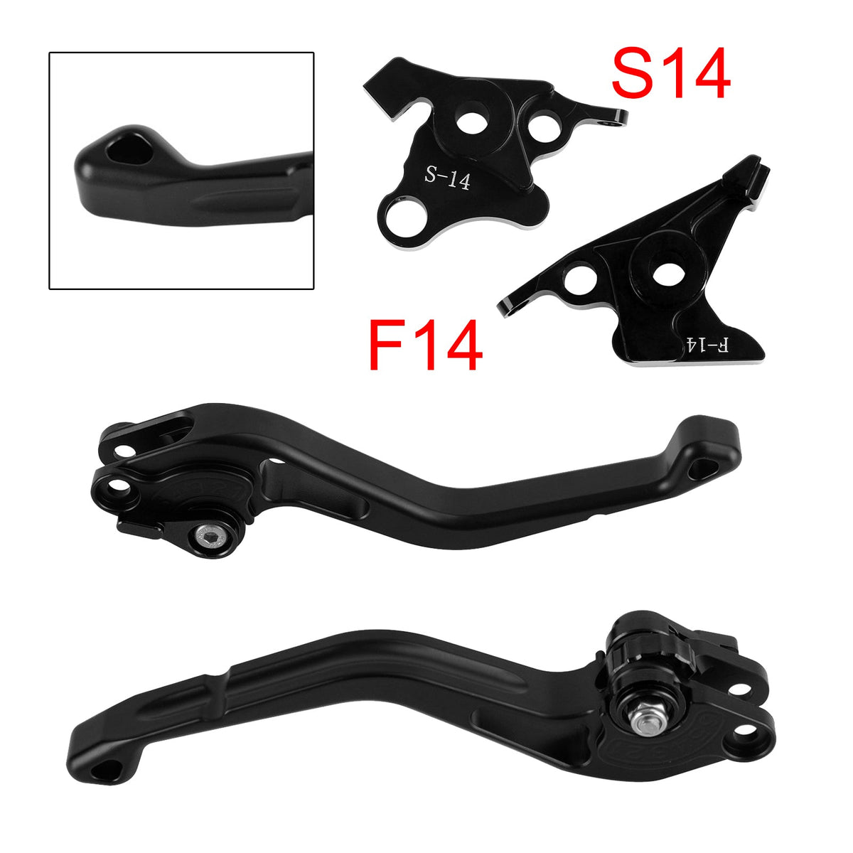 Nouveau levier de frein et d'embrayage court compatible avec Suzuki GSF650 GSXR1300 DL1000 Noir